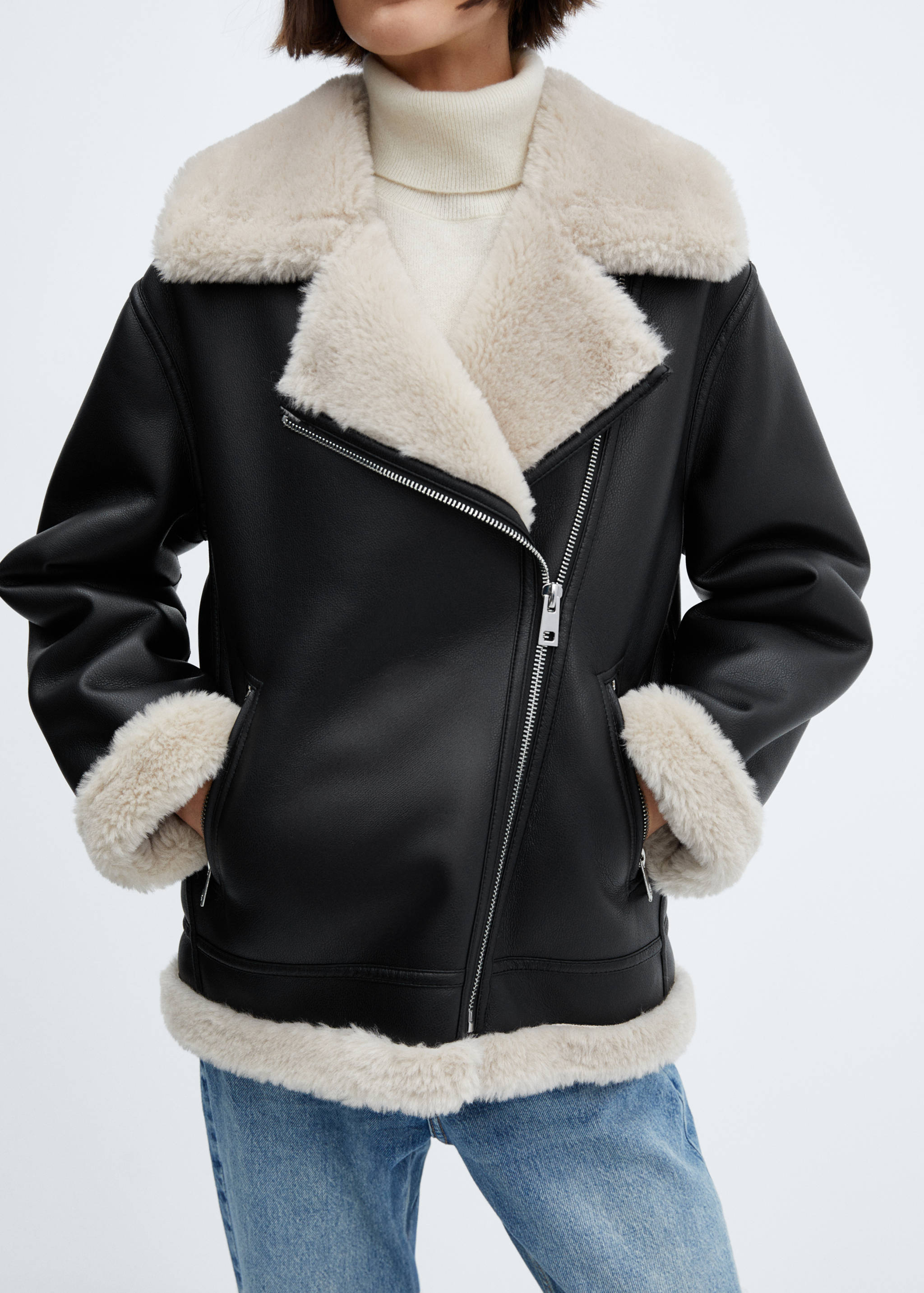 Double-faced faux-leather jacket - Details of the article 6