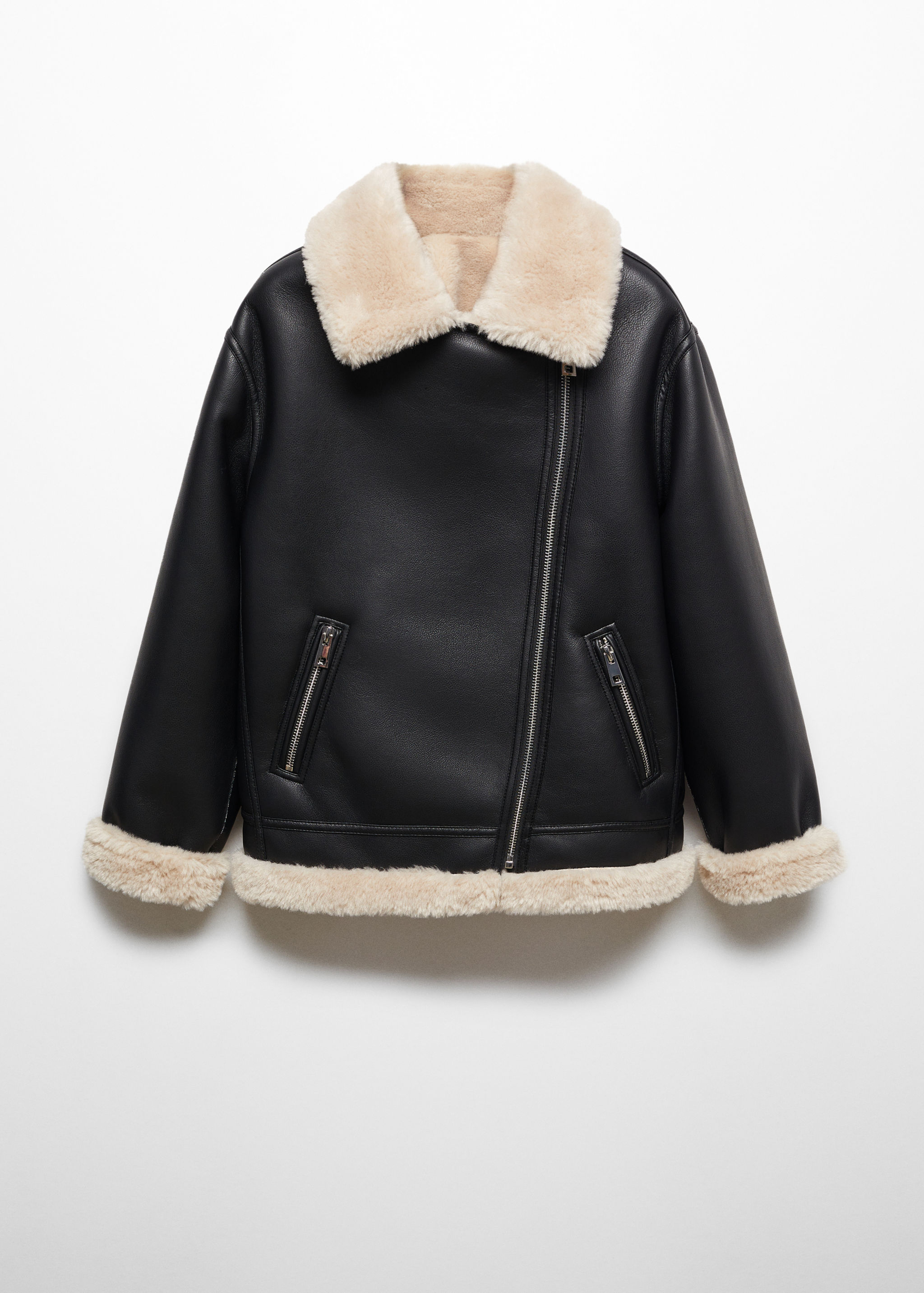 Jacket with shearling-effect lining - Article without model