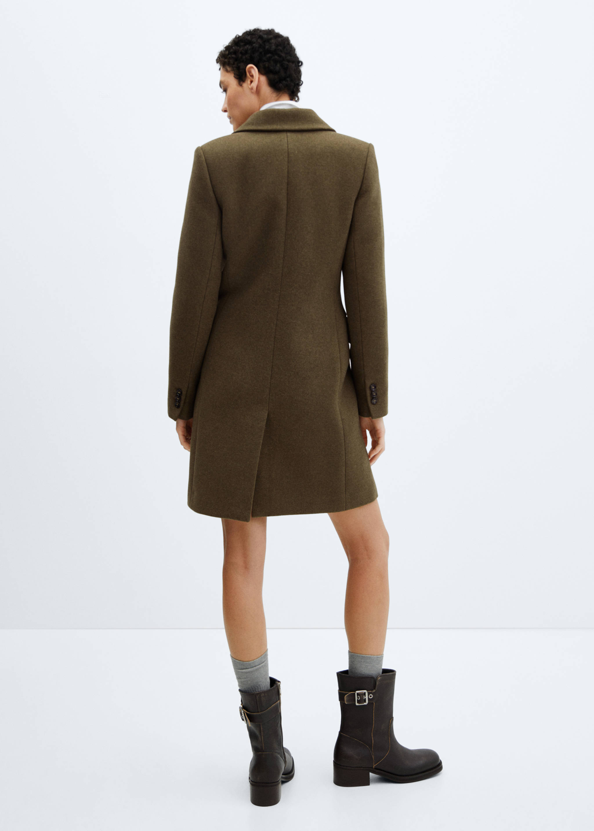 Double-breasted wool coat - Reverse of the article