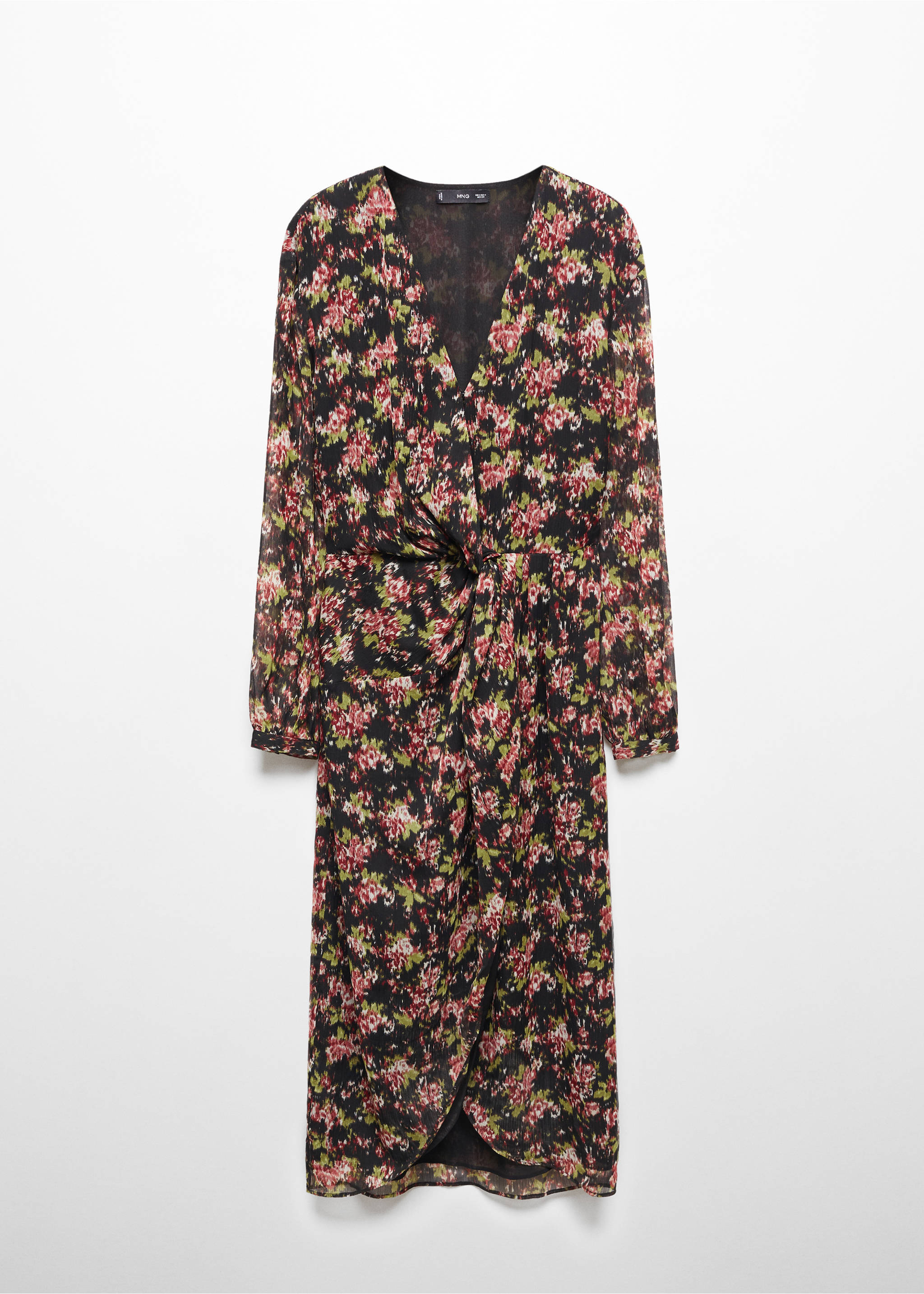 Vestido estampado nudo - Artículo sin modelo, Negro. Ref: 67040462-00.