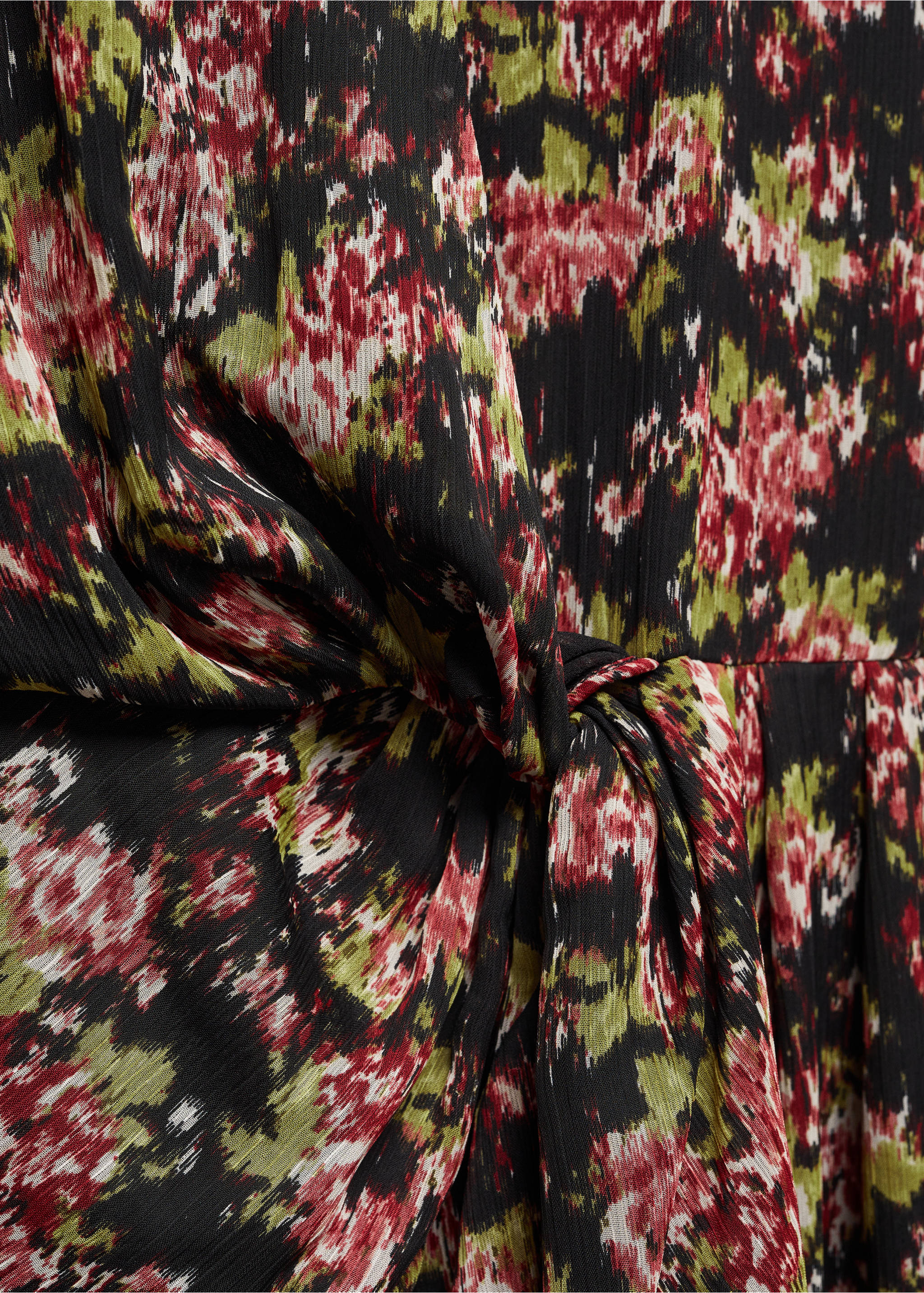 Vestido estampado nudo - Detalle del artículo 8, Negro. Ref: 67040462-00.