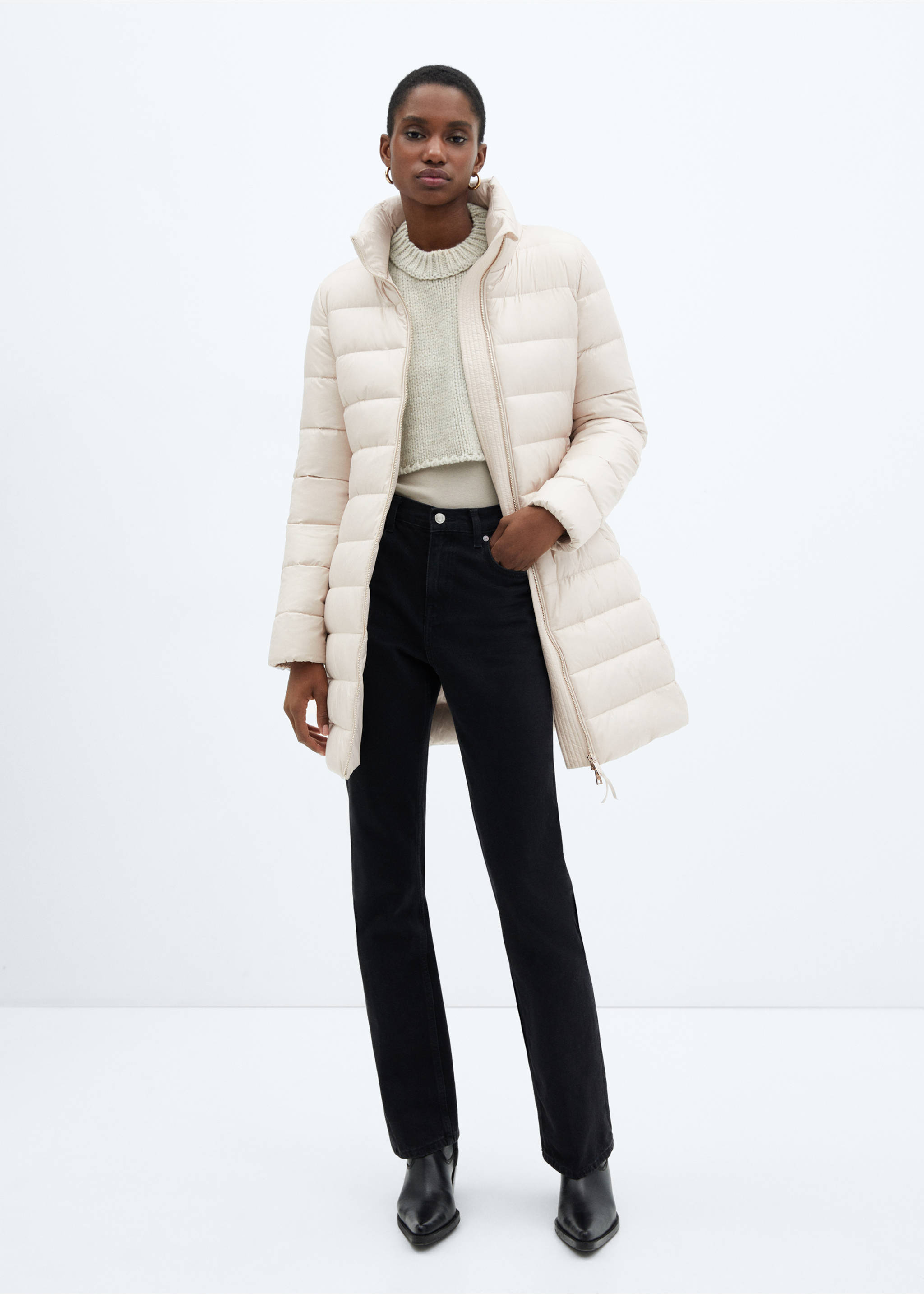 Water-repellent feather coat - General plane, Beige. Ref: 67040465-00.