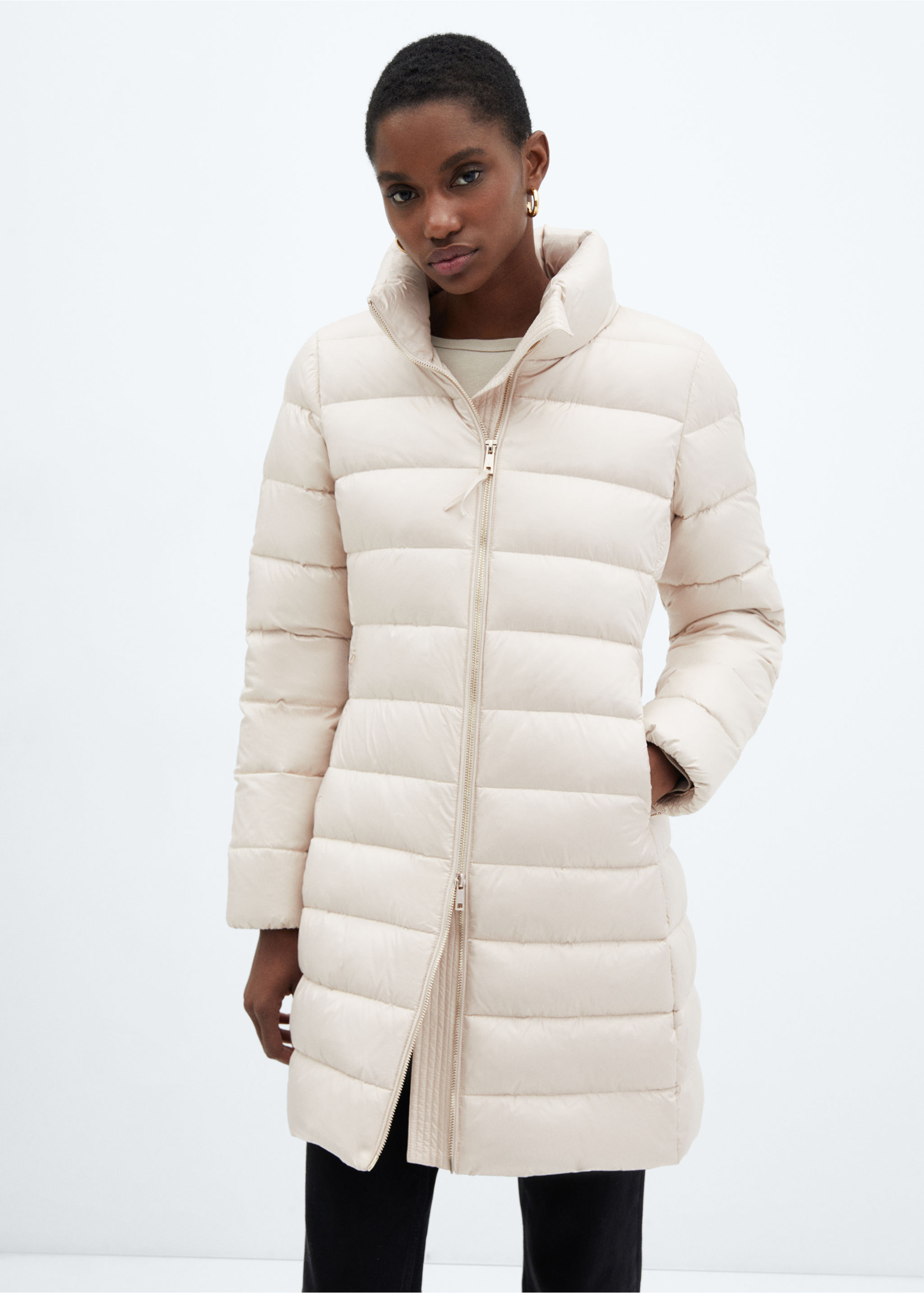 Water-repellent feather coat - Medium plane