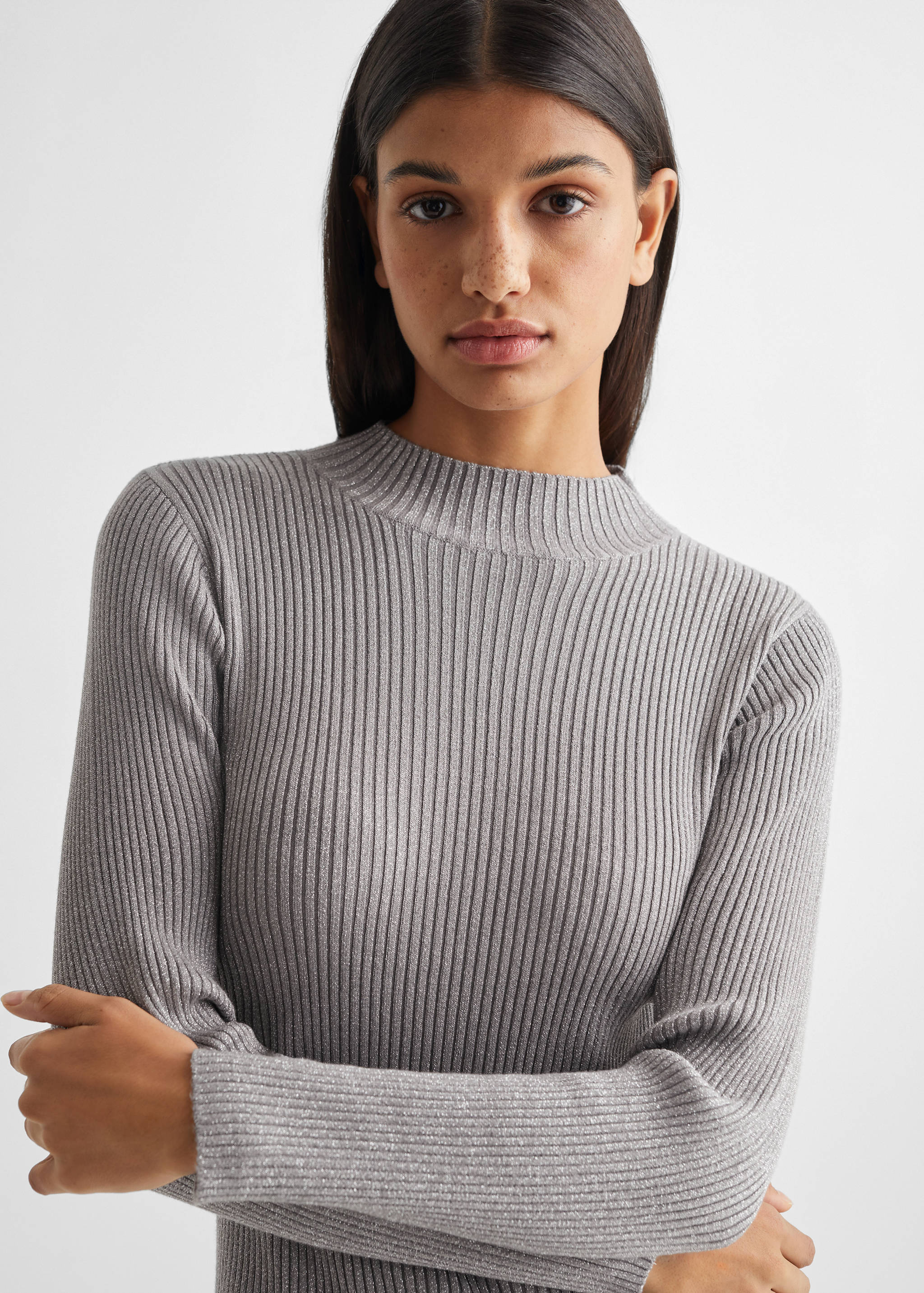 Lurex ribbed dress - Details of the article 1