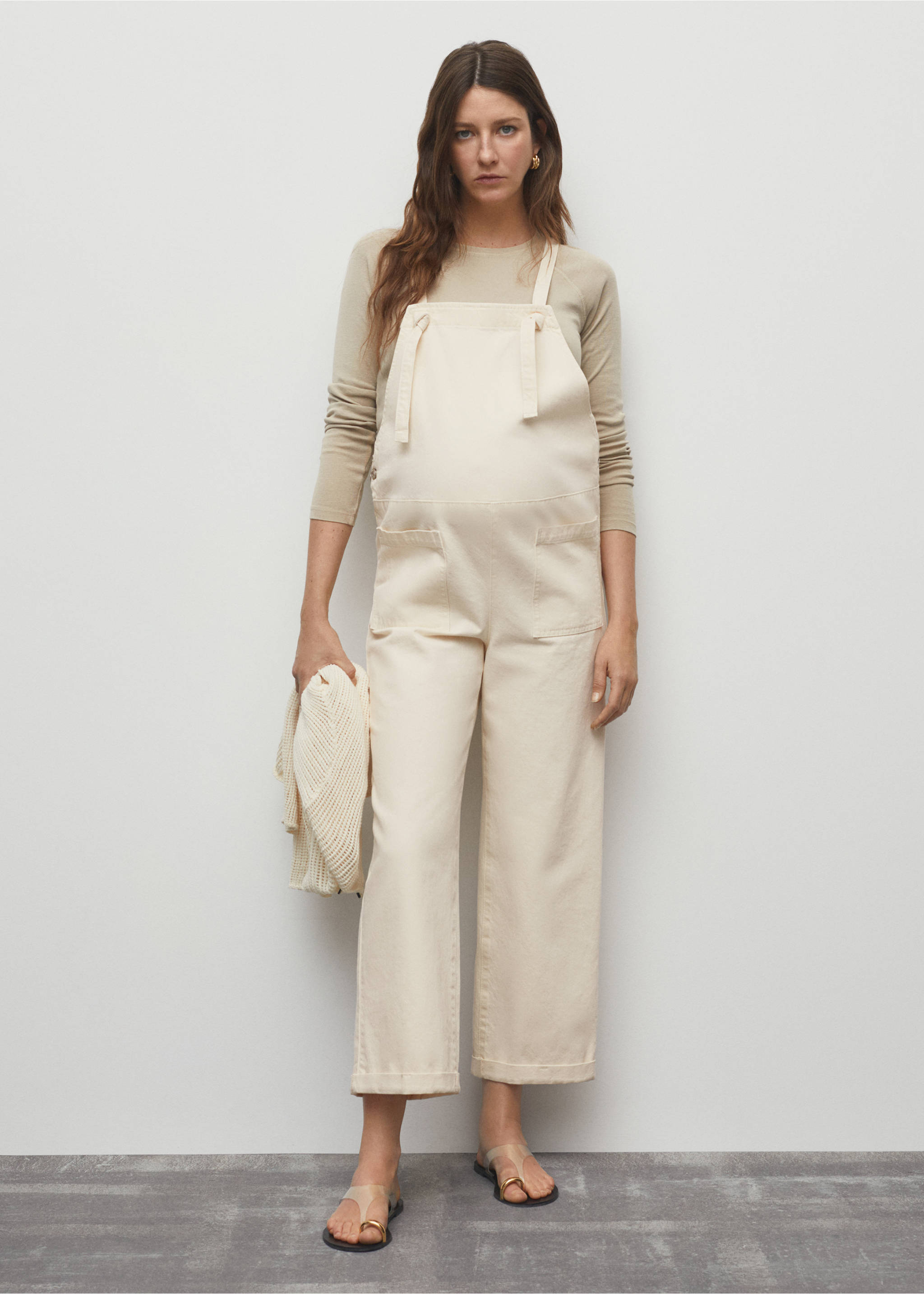 Maternity denim dungarees - General plane, Off White. Ref: 67040477-00.