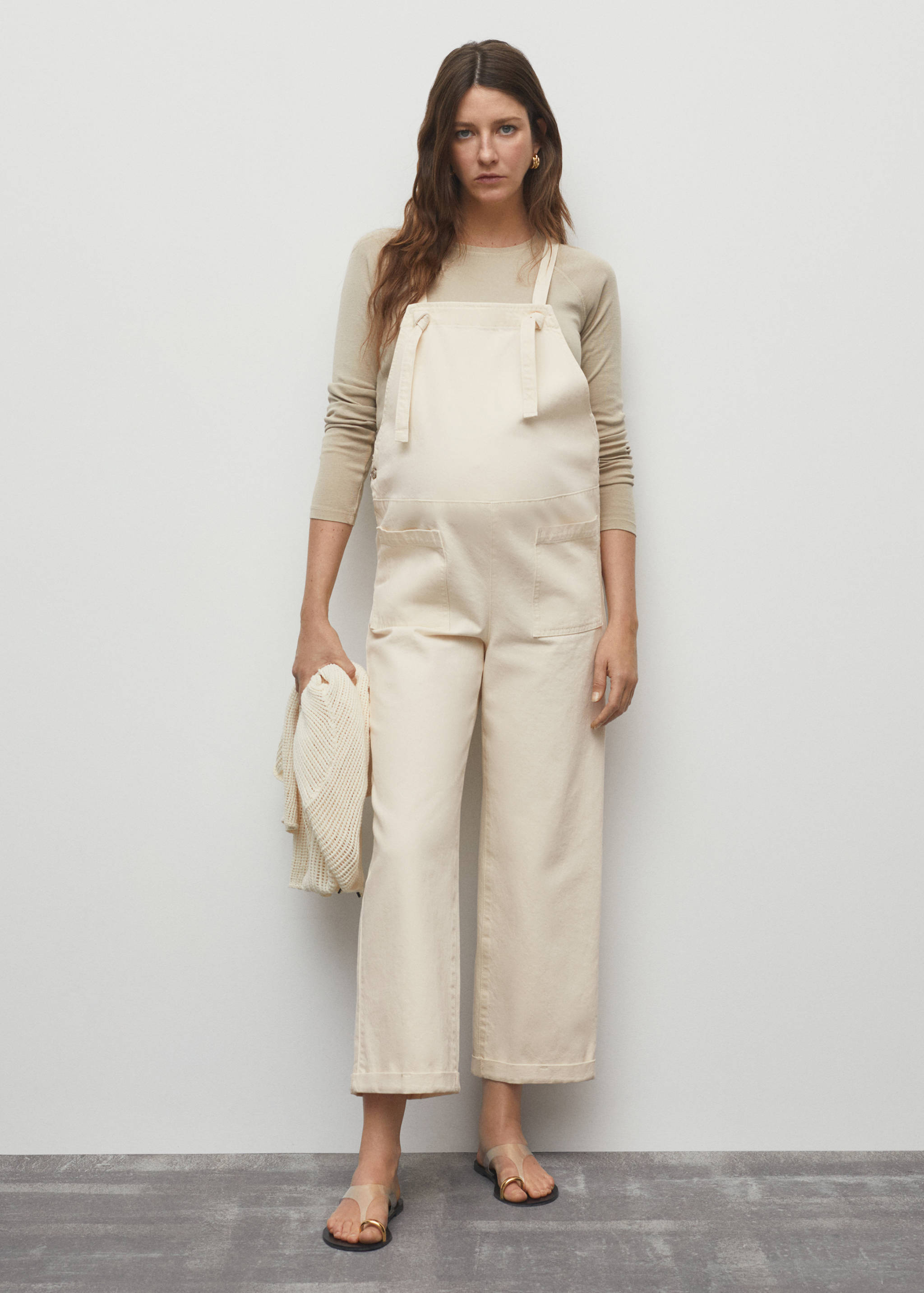 Maternity denim dungarees - General plane