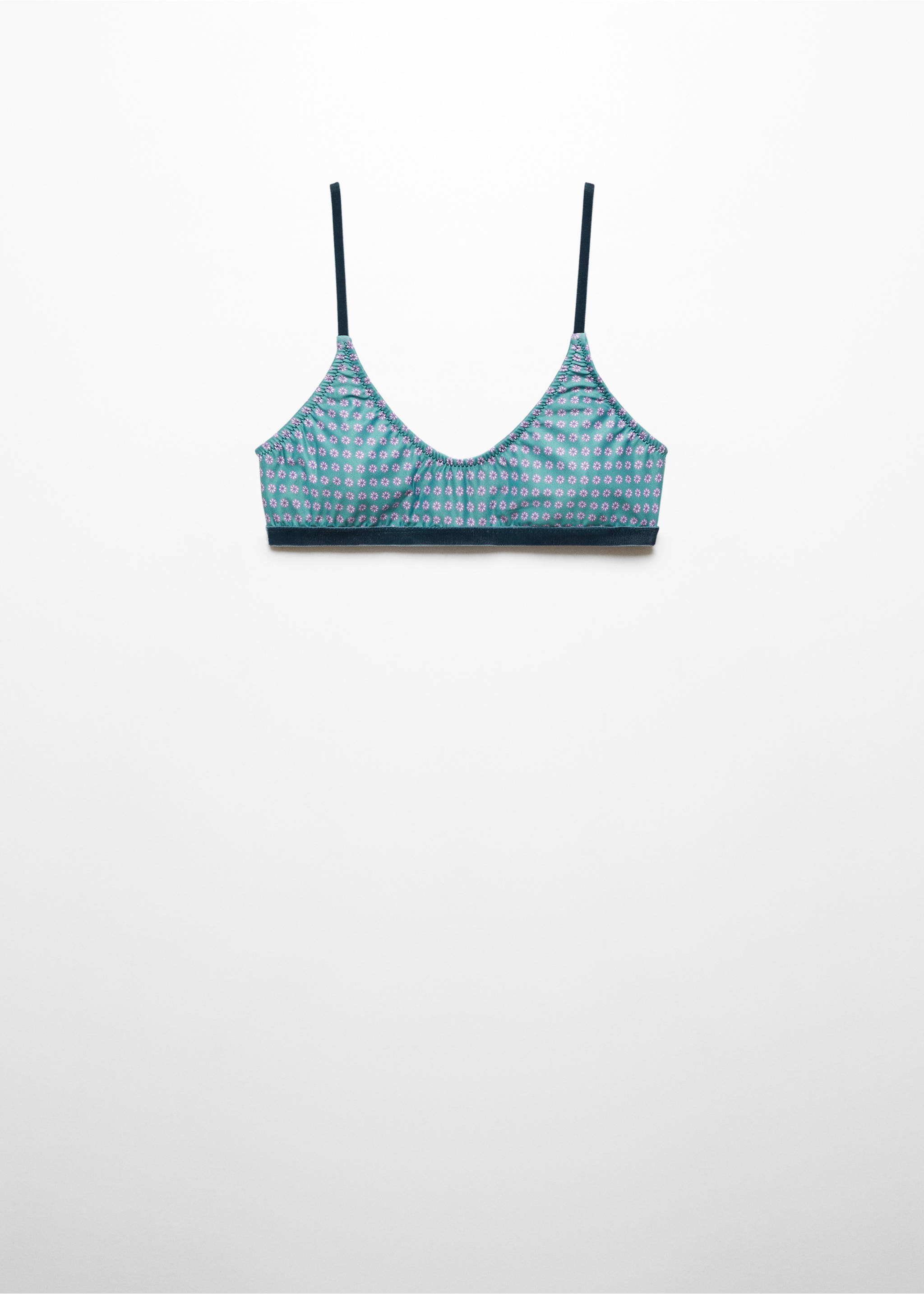 Printed bra - Article without model, Petrol Blue. Ref: 67040482-00.