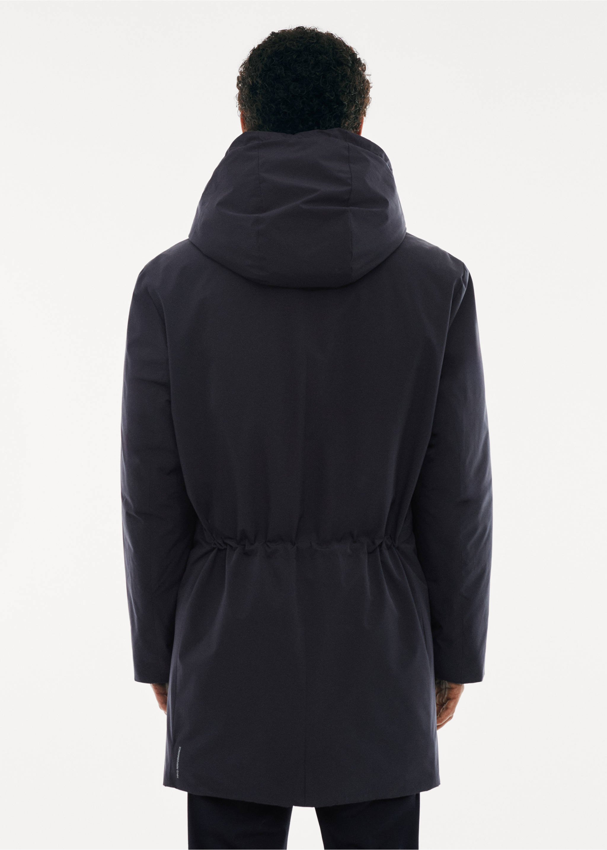 Parka capuche matelassée SOFEELATE® - Verso de l’article, Bleu marine. Ref: 67040618-00.