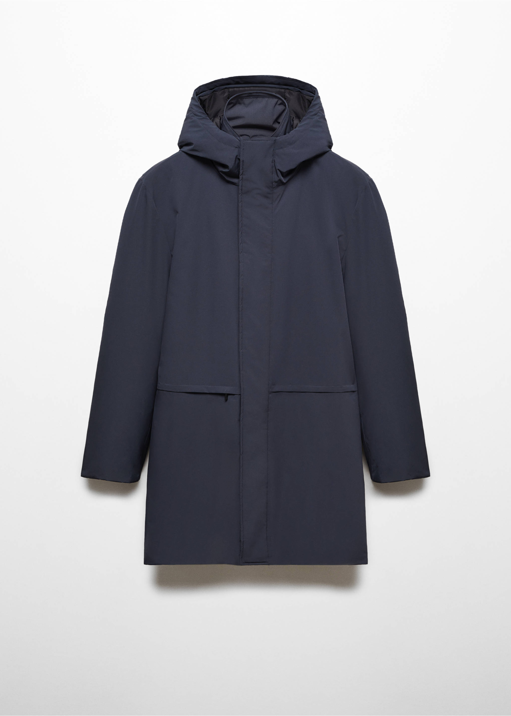 Parka capuche matelassée SOFEELATE® - Article sans modèle, Bleu marine. Ref: 67040618-00.