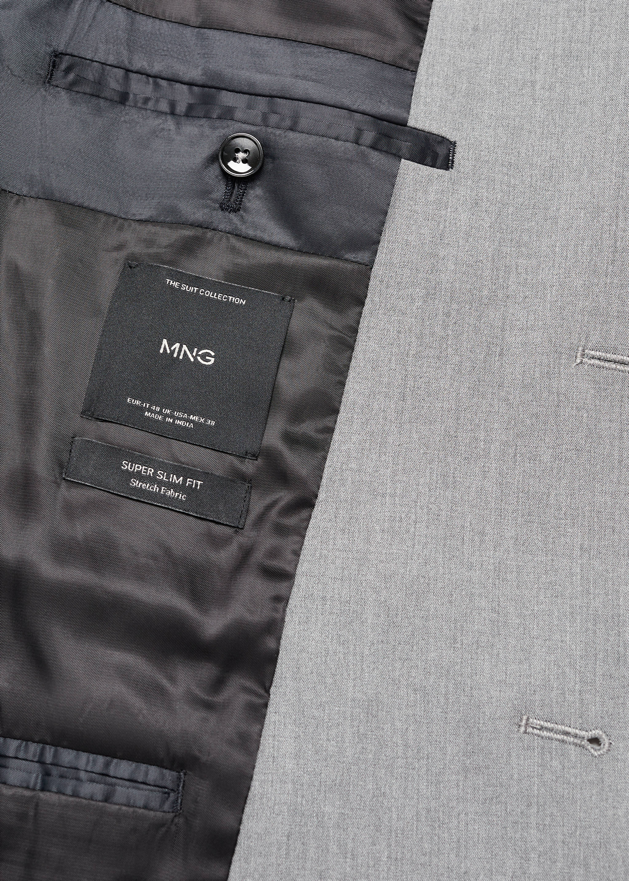 Super slim-fit suit jacket in stretch fabric - Details of the article 0