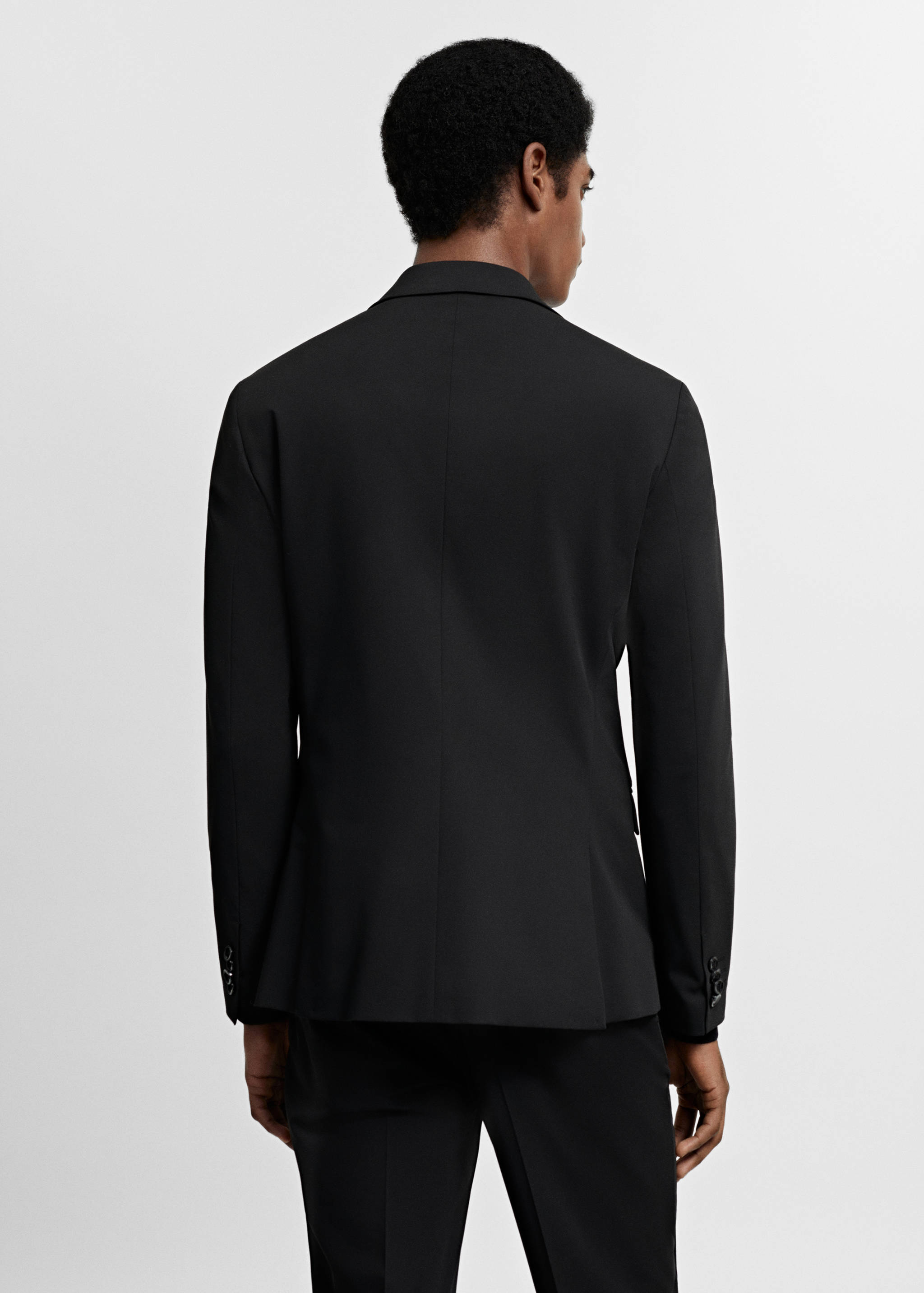 Blazer de fato stretch super slim fit - Verso do artigo