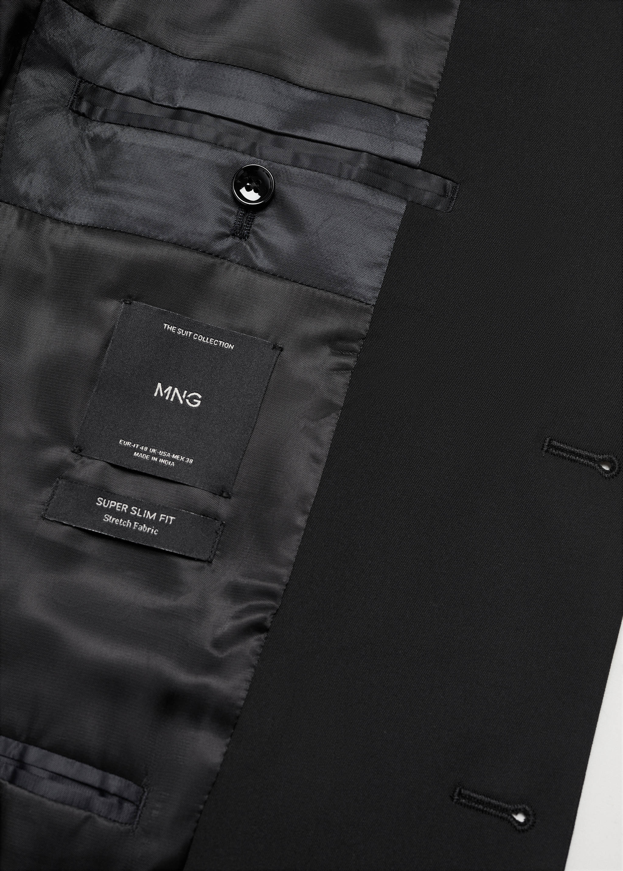 Blazer de fato stretch super slim fit - Pormenor do artigo 0