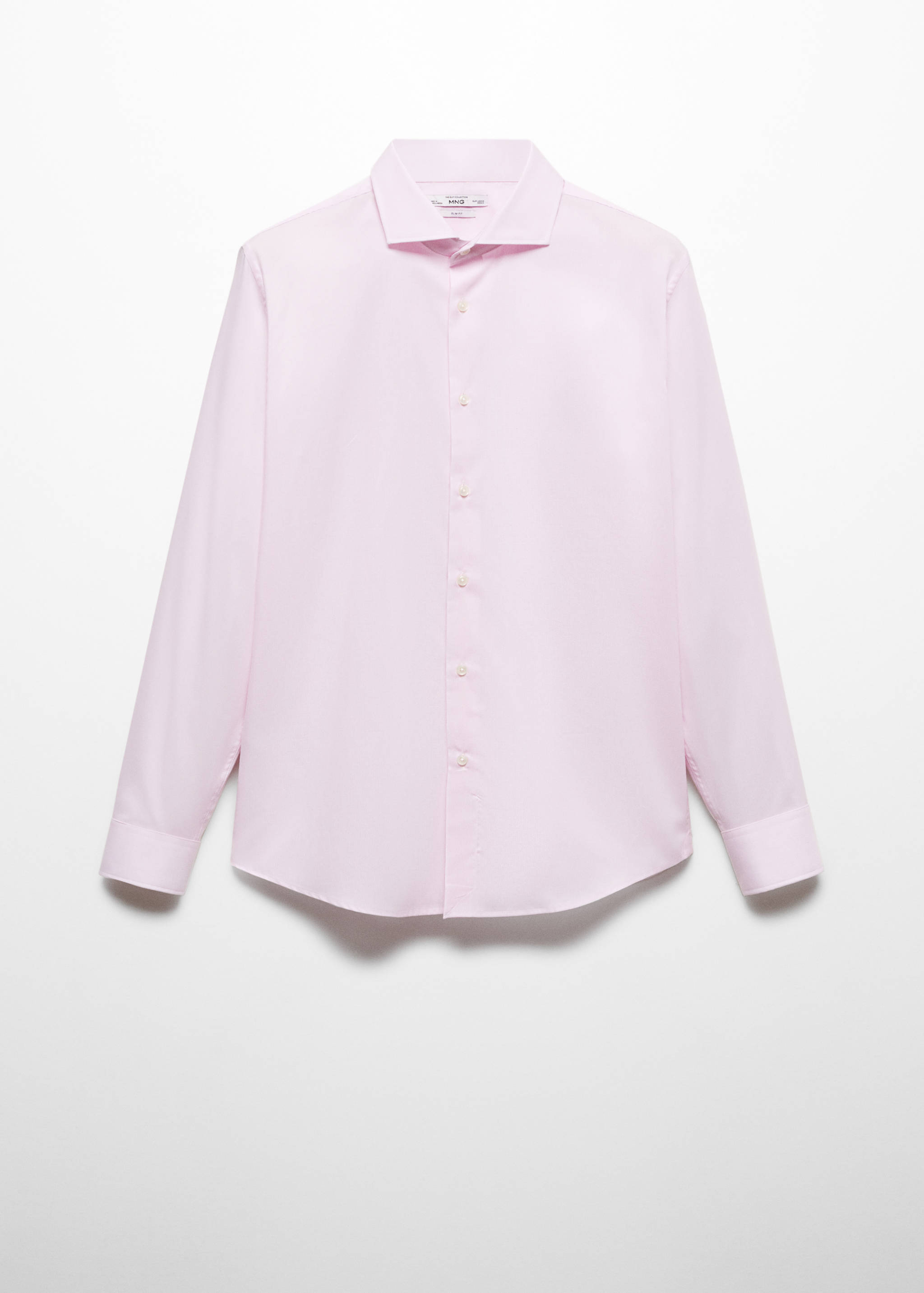 Slim-fit micro-stripe twill suit shirt - Article without model