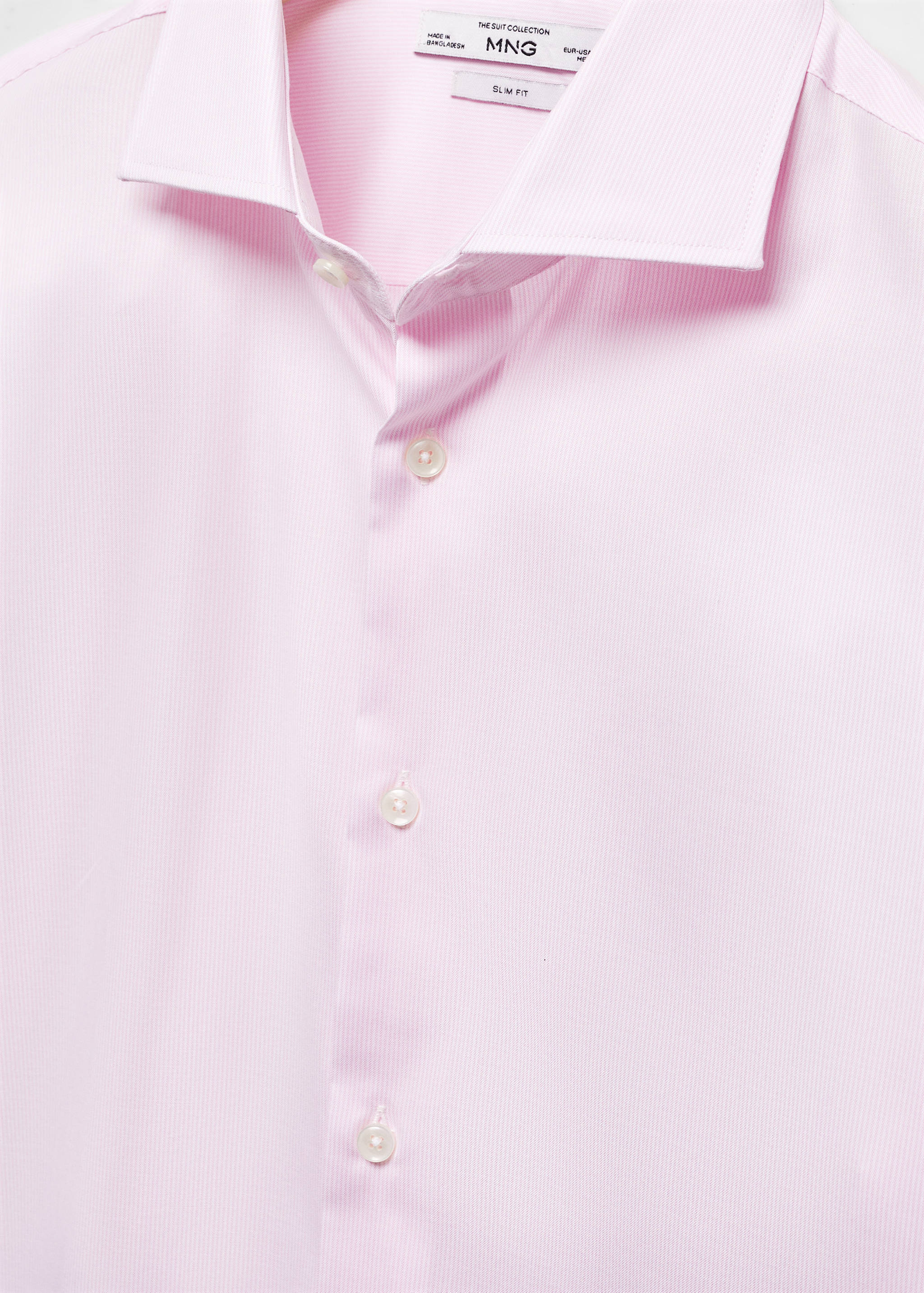 Slim-fit micro-stripe twill suit shirt - Details of the article 8