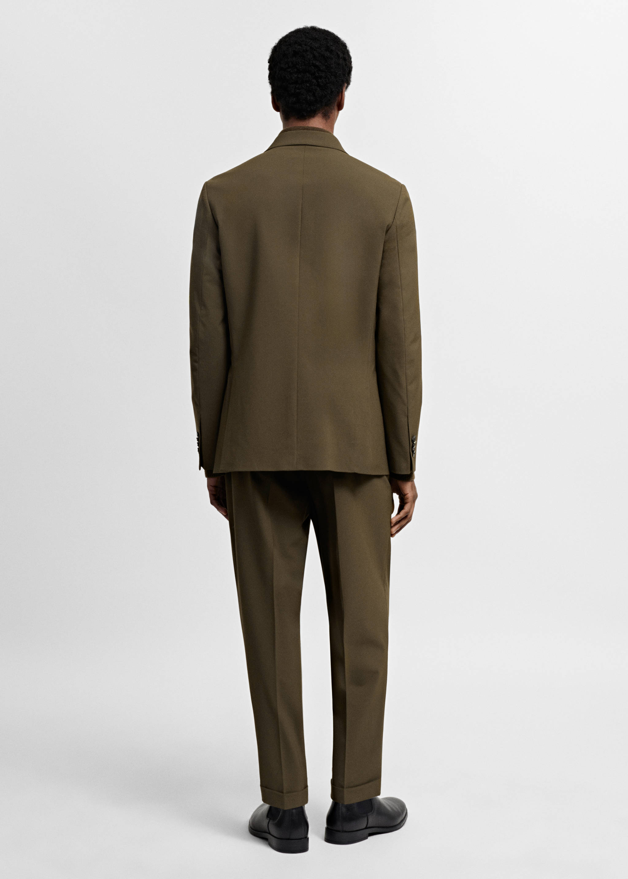 Slim fit double-breasted suit blazer - Reverse of the article