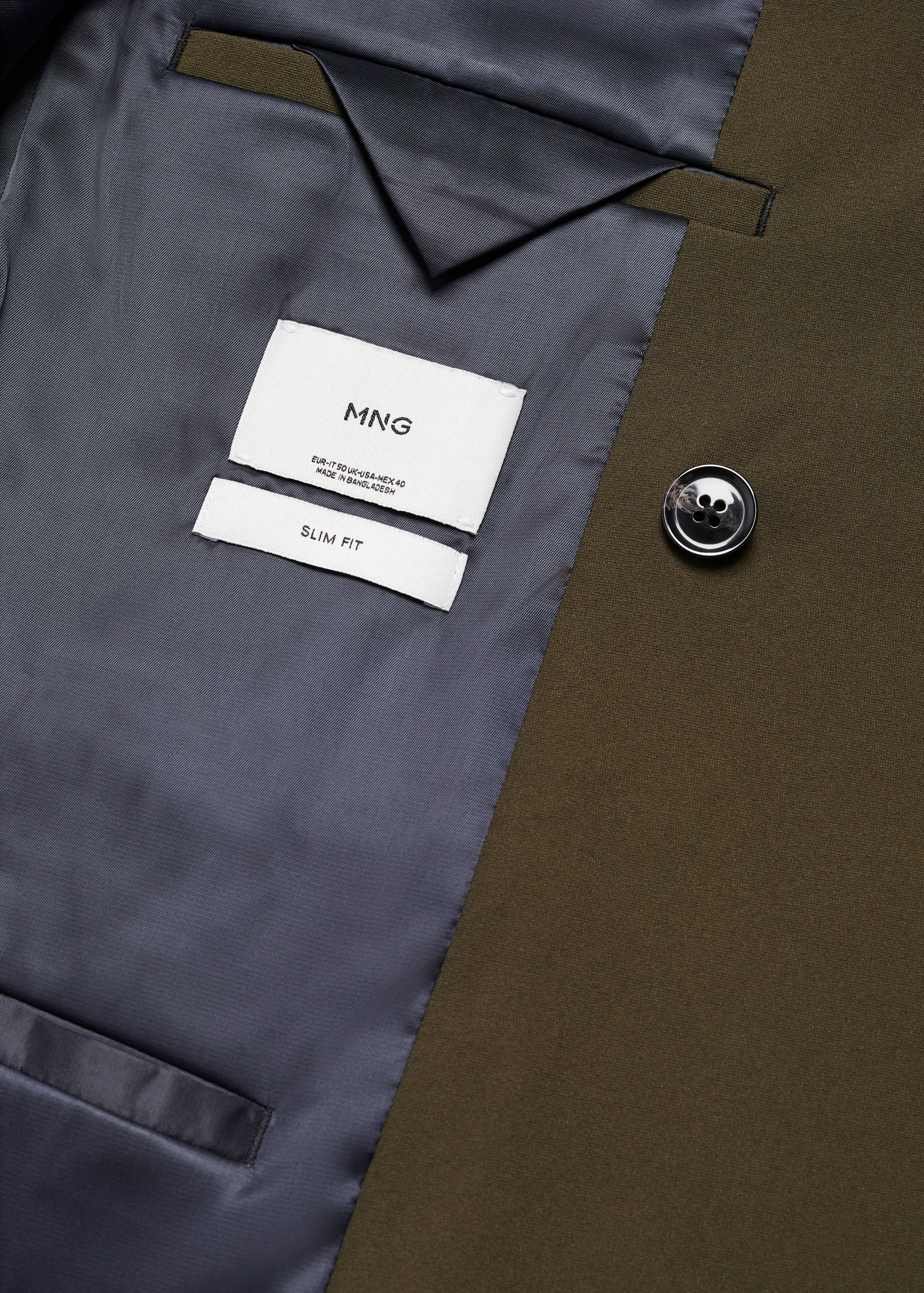 Slim fit double-breasted suit blazer - Details of the article 8