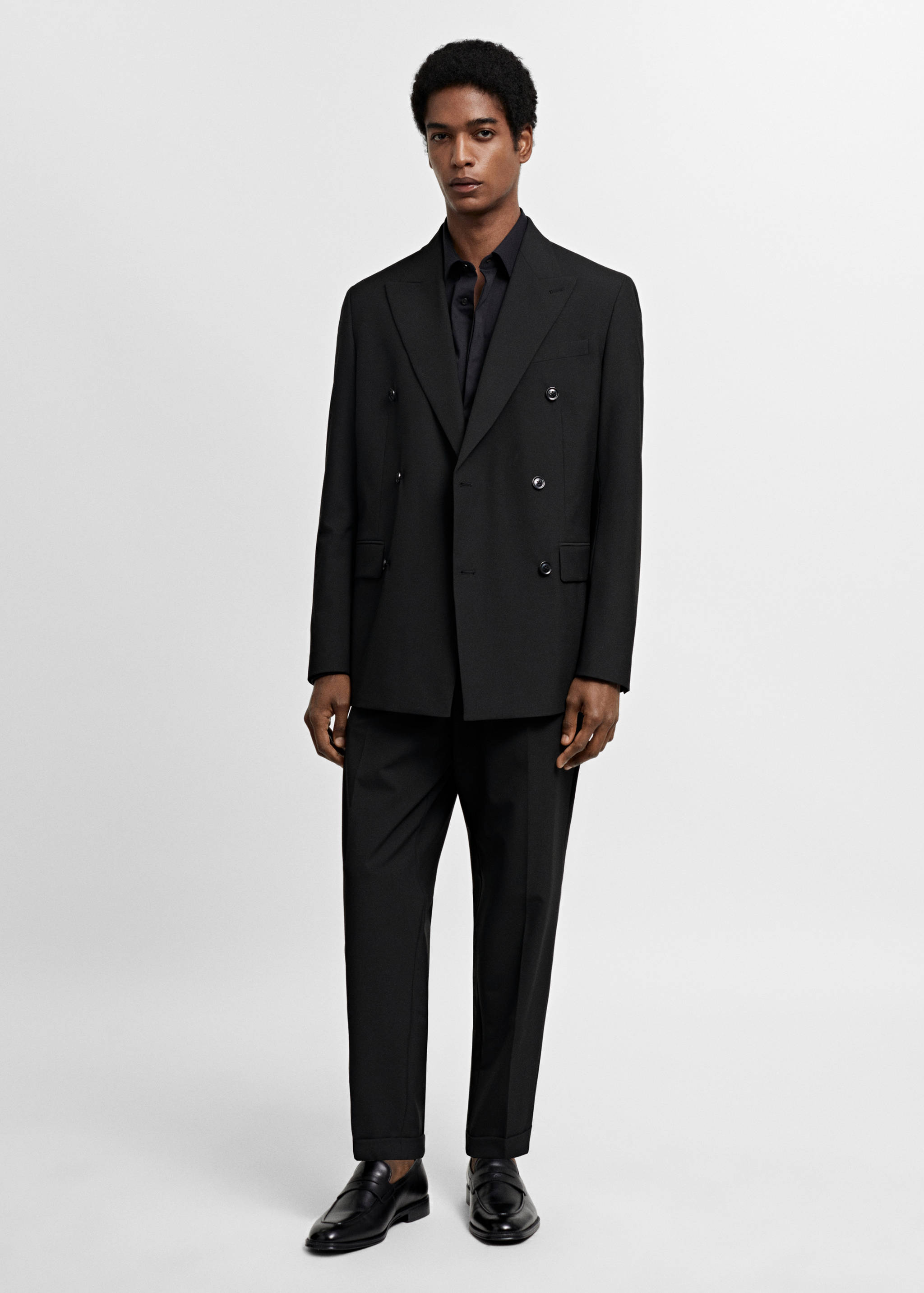 Americana traje slim fit cruzada - Plano general