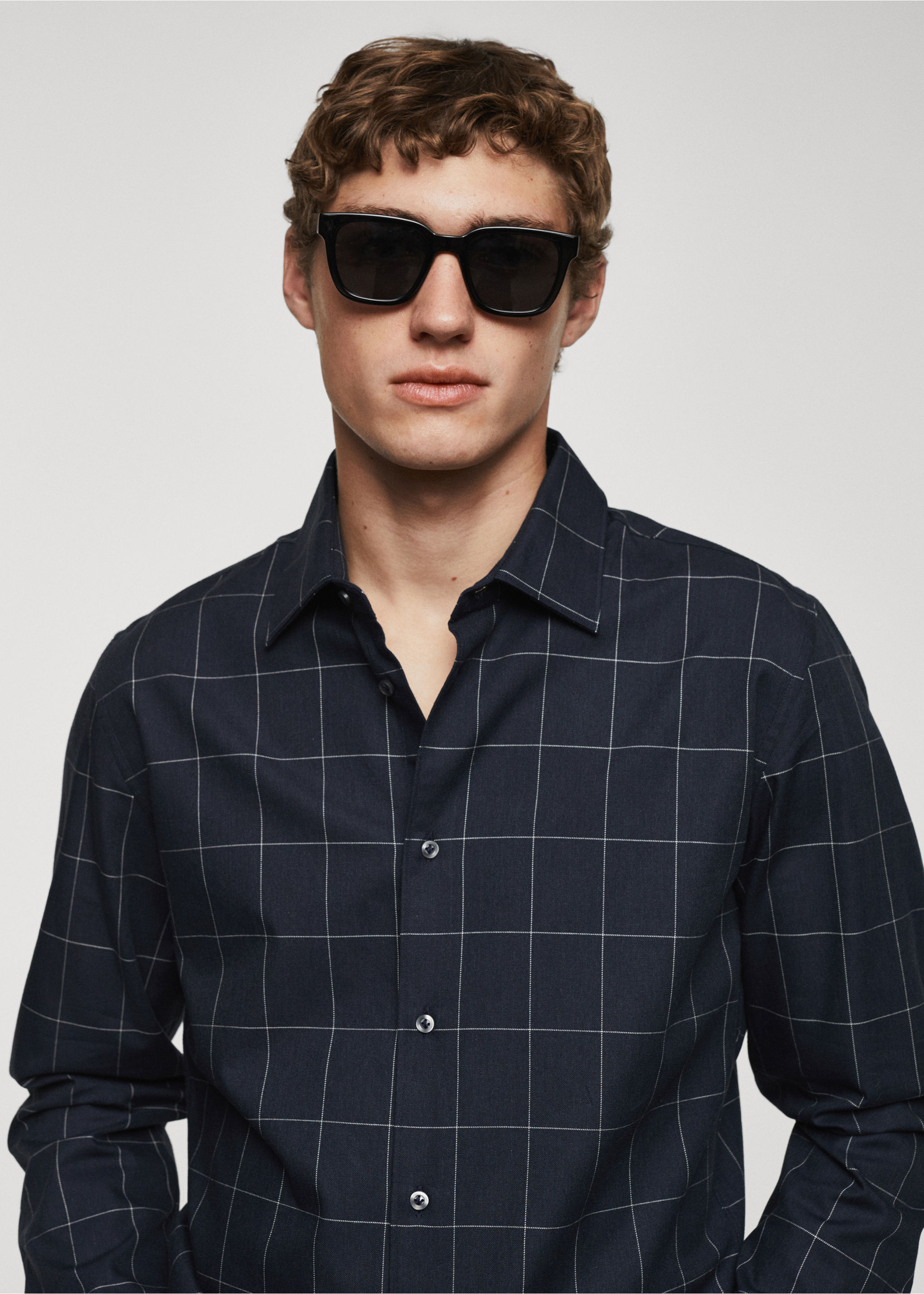 Check flannel cotton shirt - Details of the article 1