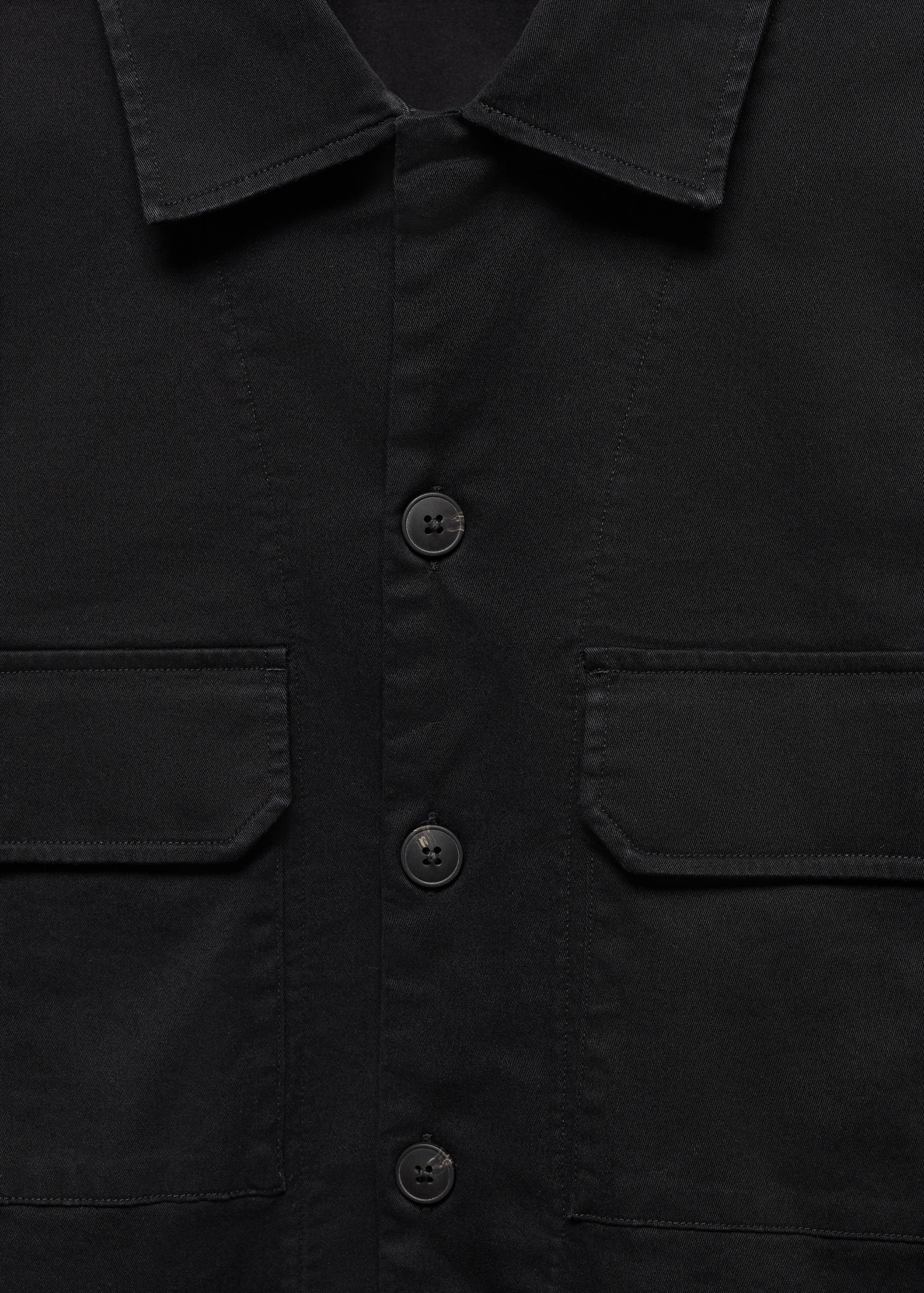 Stretch cotton overshirt with pockets - Details of the article 8