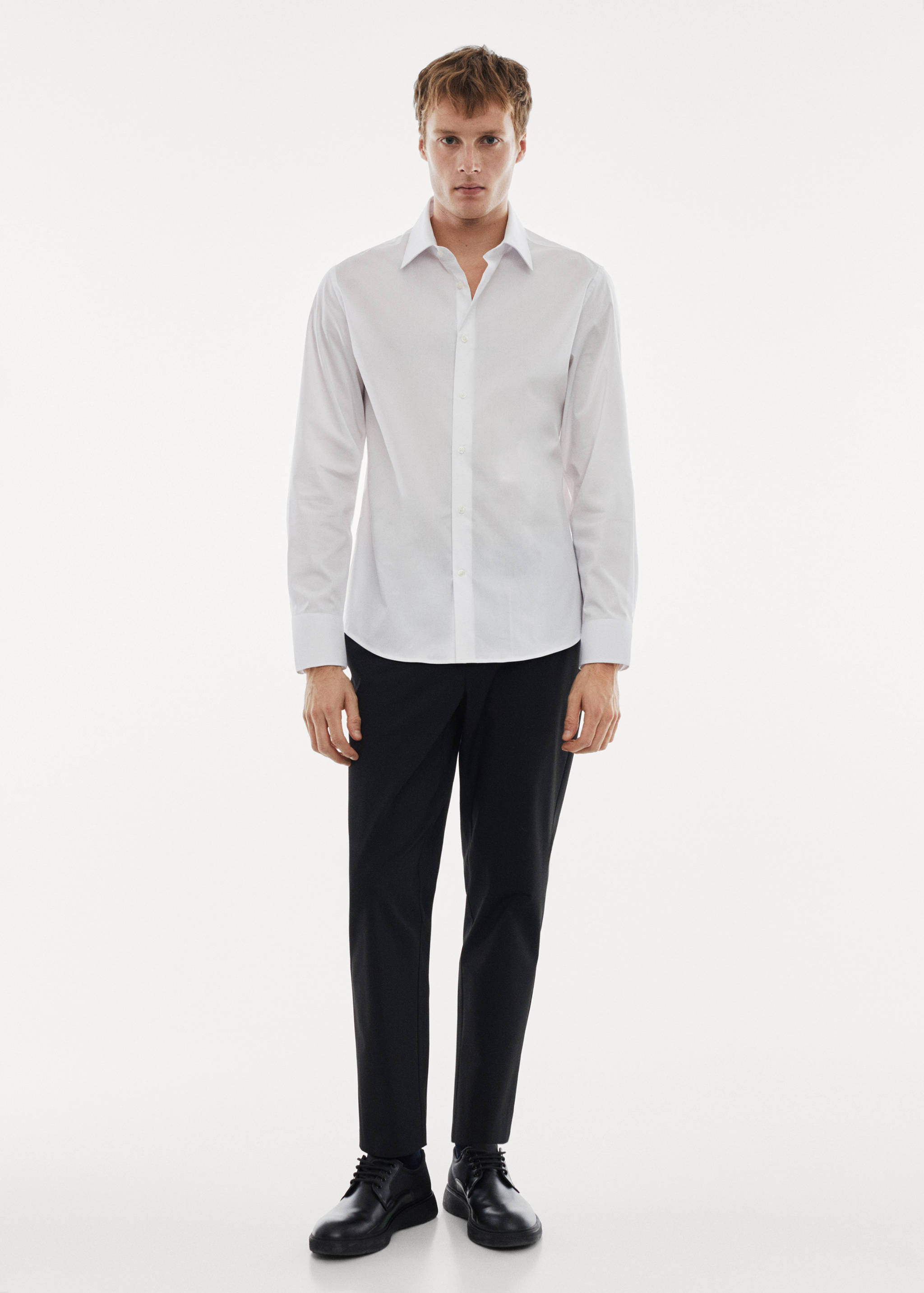 Regular-fit stretch cotton shirt - General plane
