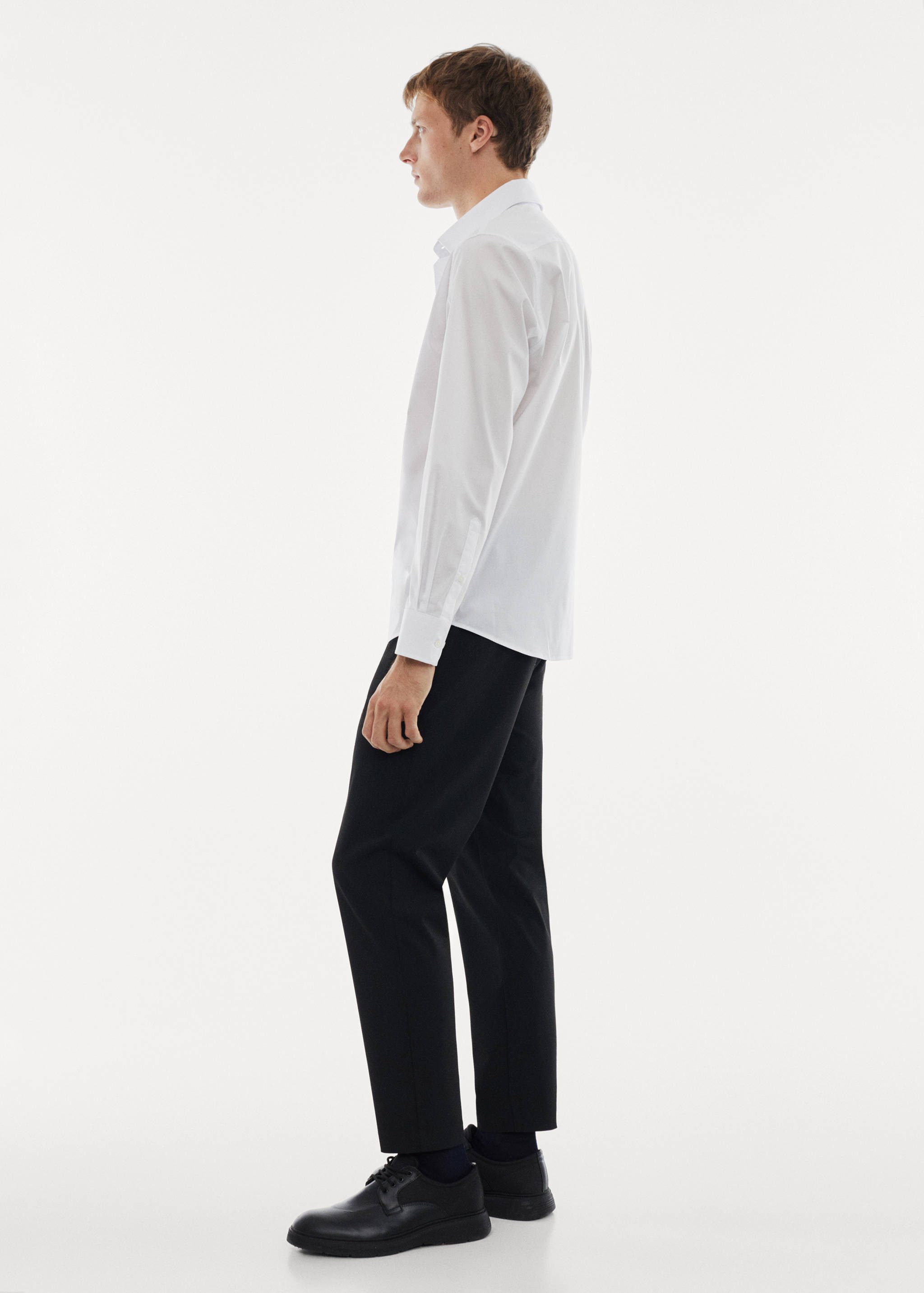 Regular-fit stretch cotton shirt - Details of the article 2