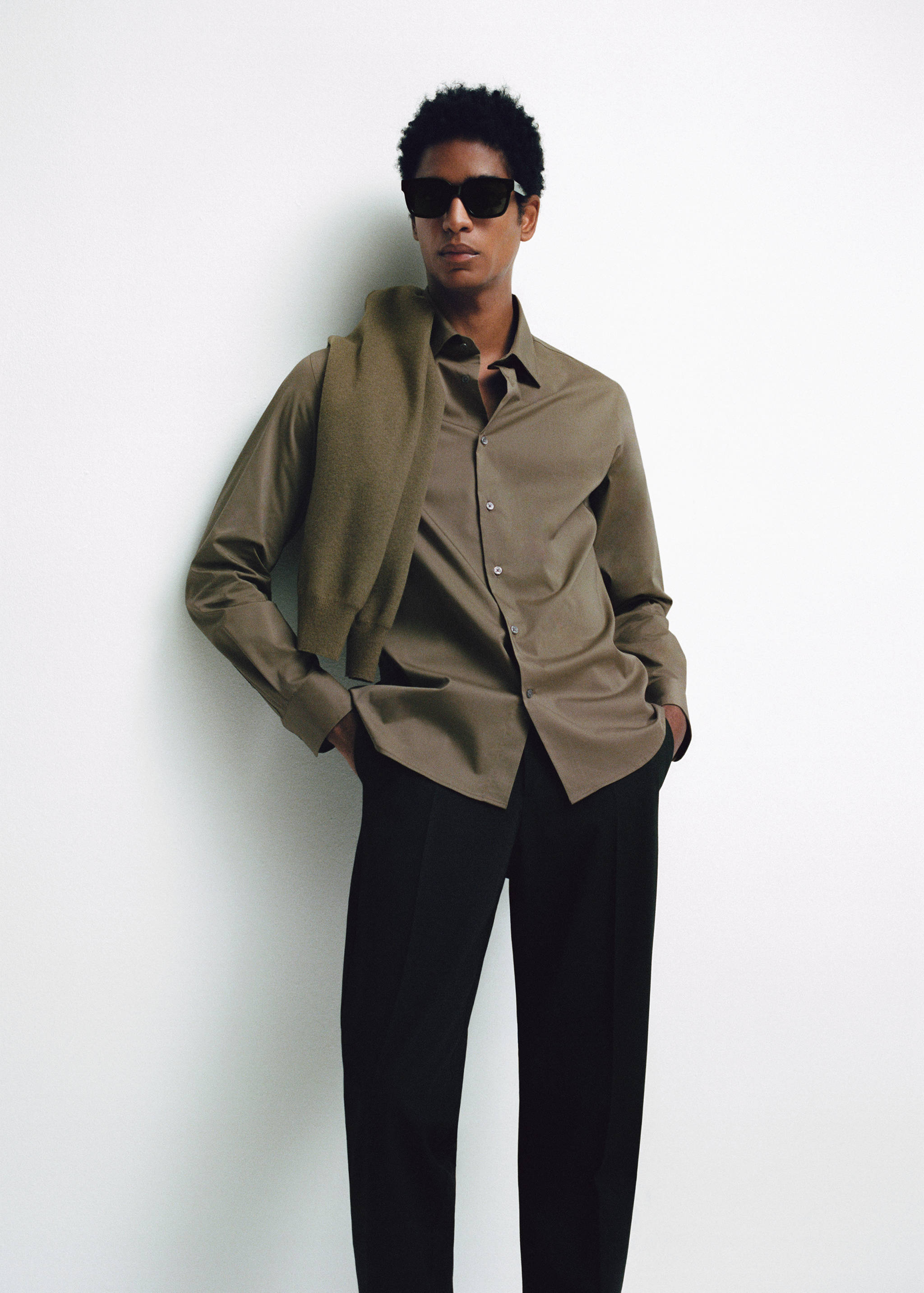 Regular-fit stretch cotton shirt - Details of the article 6