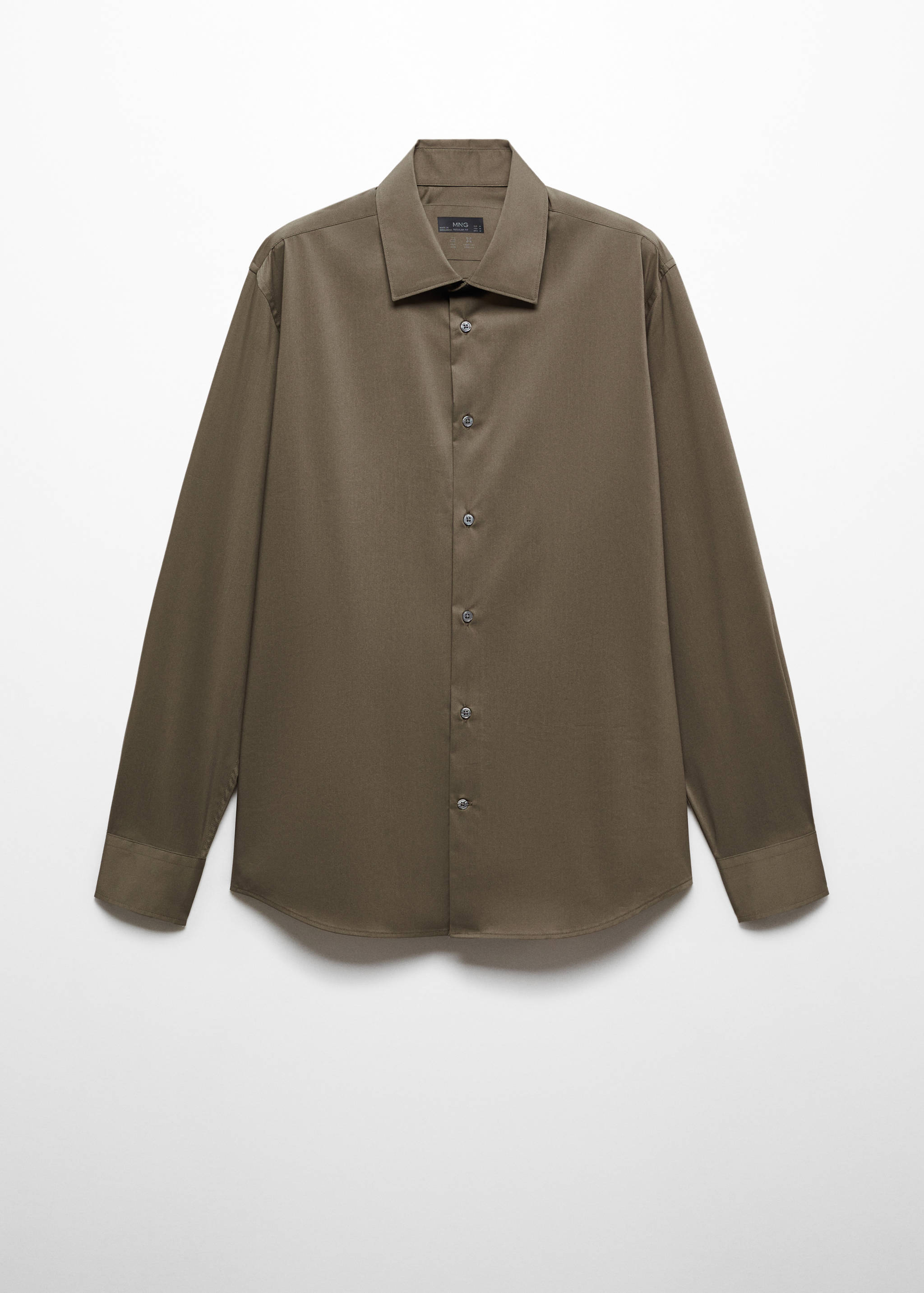 Regular-fit stretch cotton shirt - Article without model