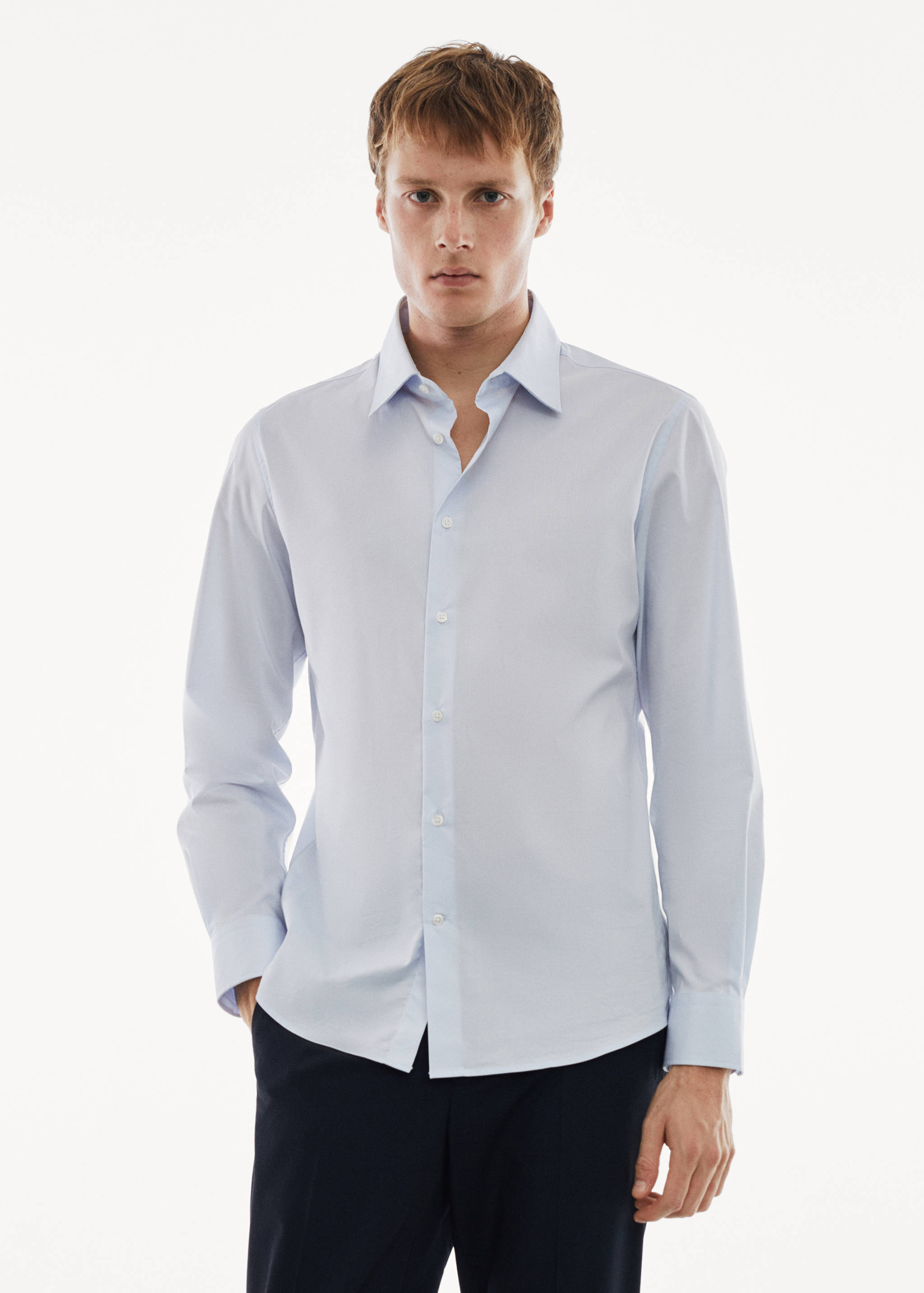 Chemise regular-fit coton stretch - Plan moyen
