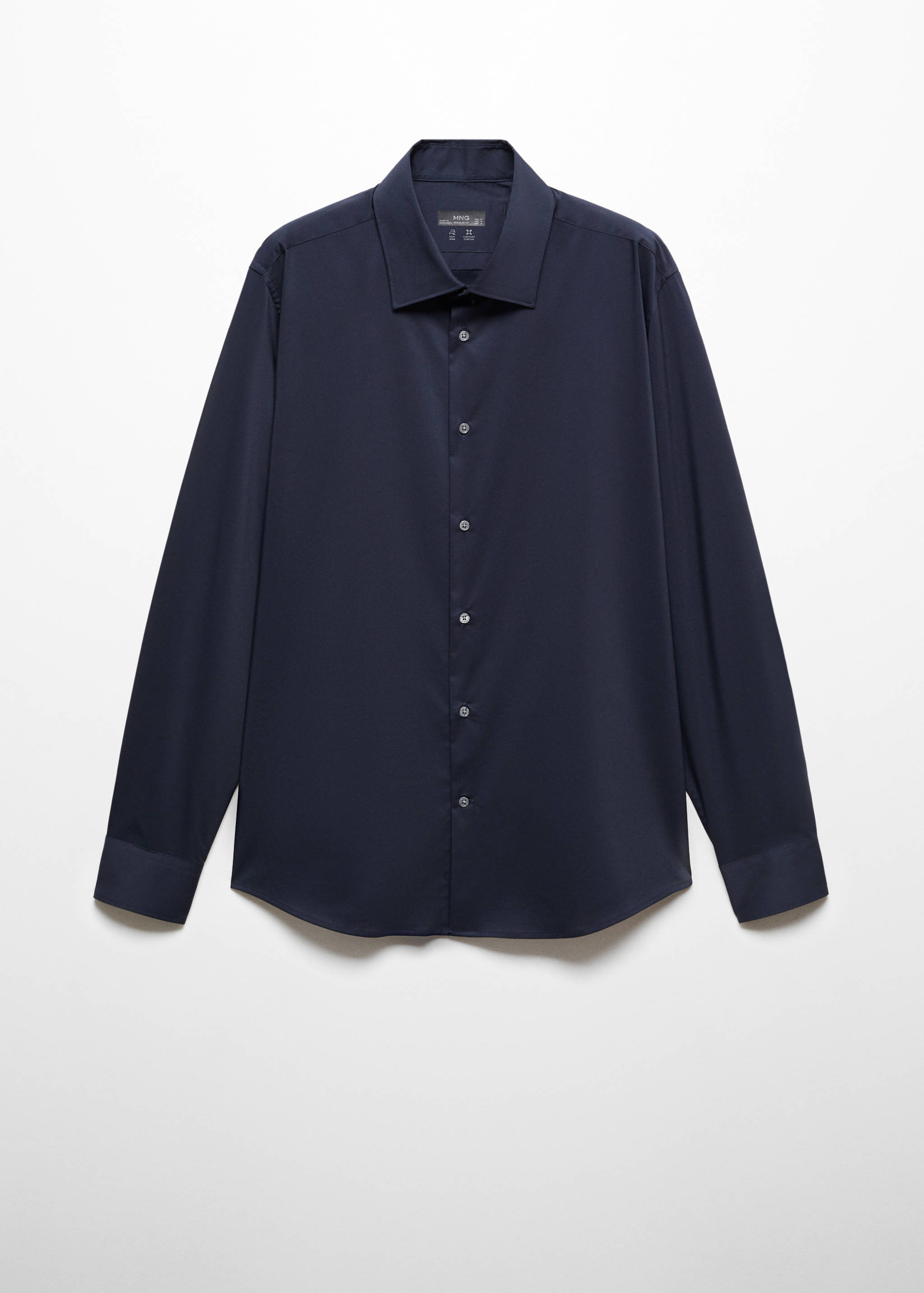 Regular-fit stretch cotton shirt - Article without model