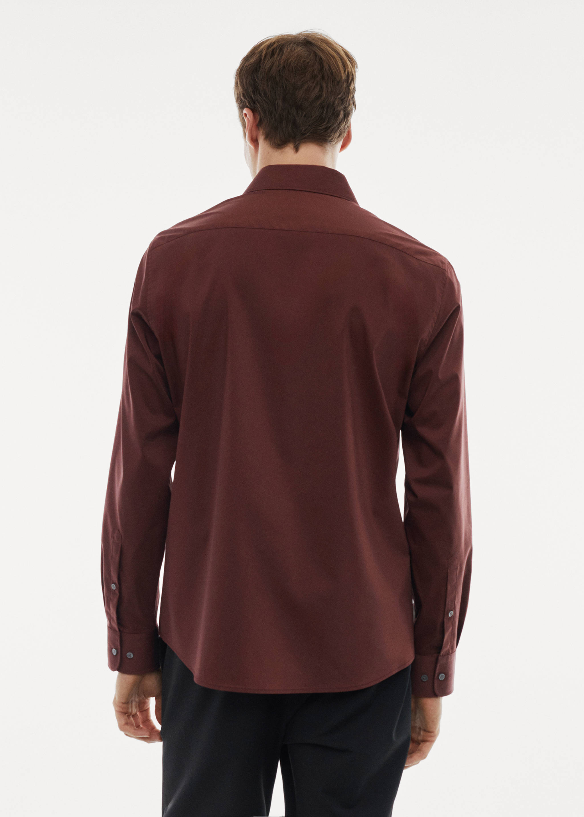 Regular-fit stretch cotton shirt - Reverse of the article