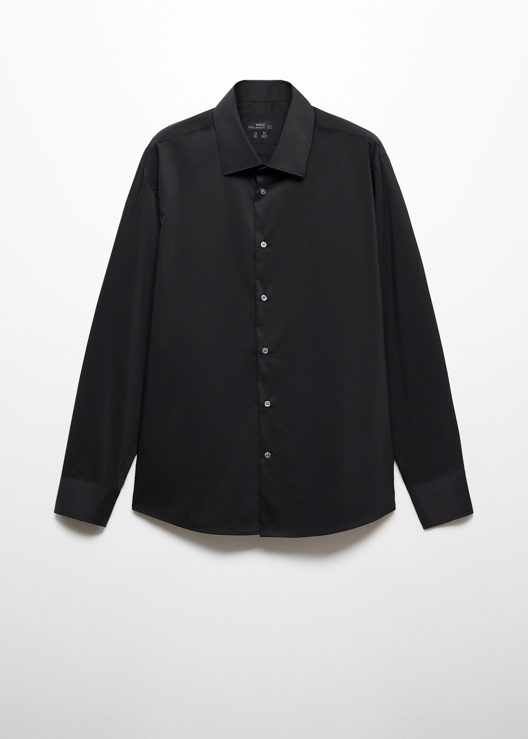 Regular-fit stretch cotton shirt - Article without model