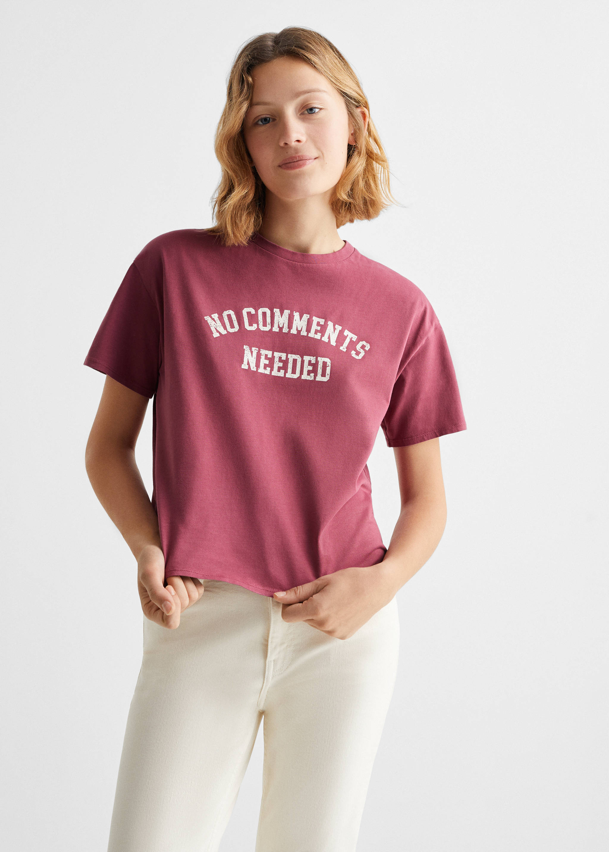 T-shirt crop message - Plan moyen