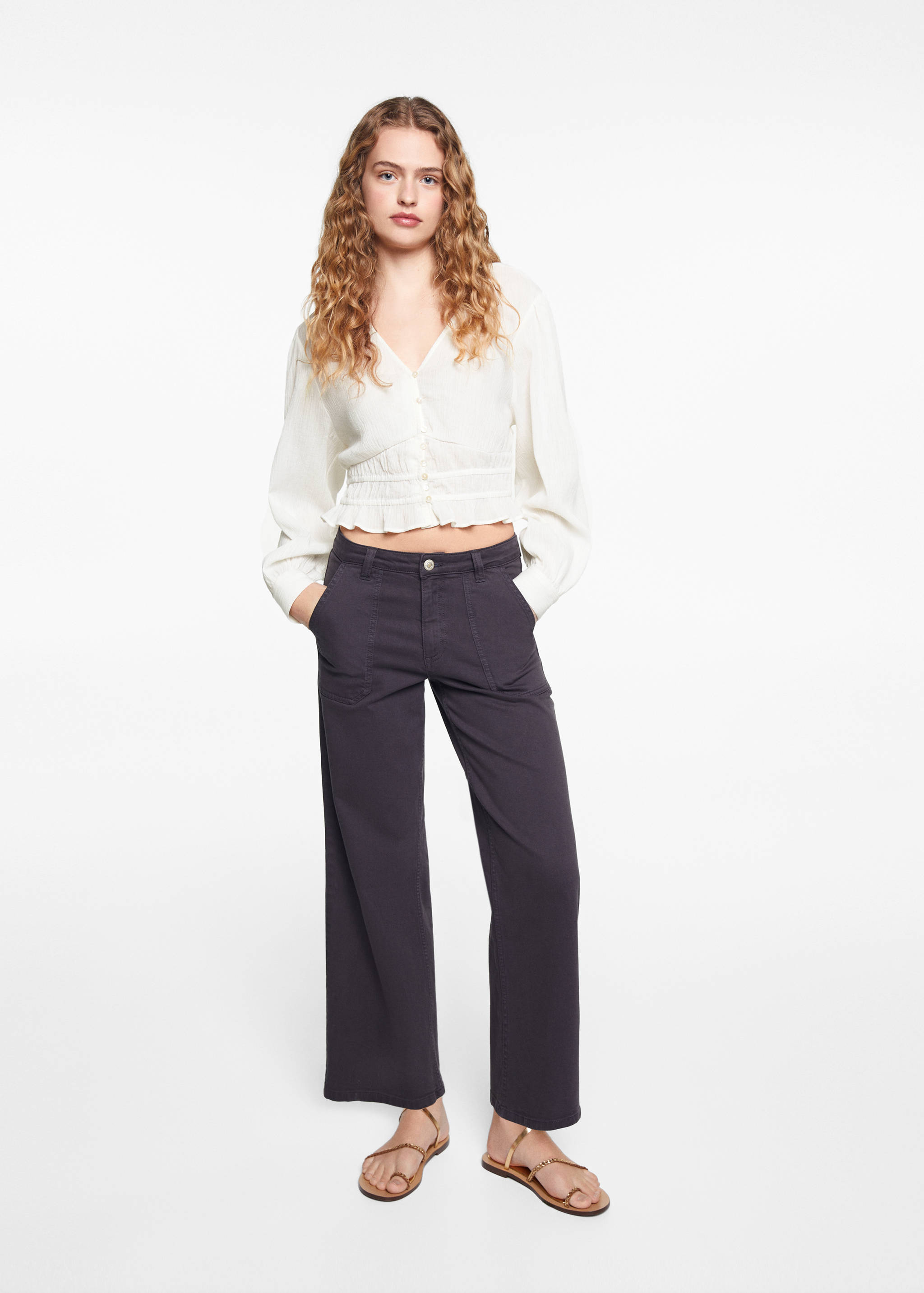 Buttoned cotton shirt - General plane