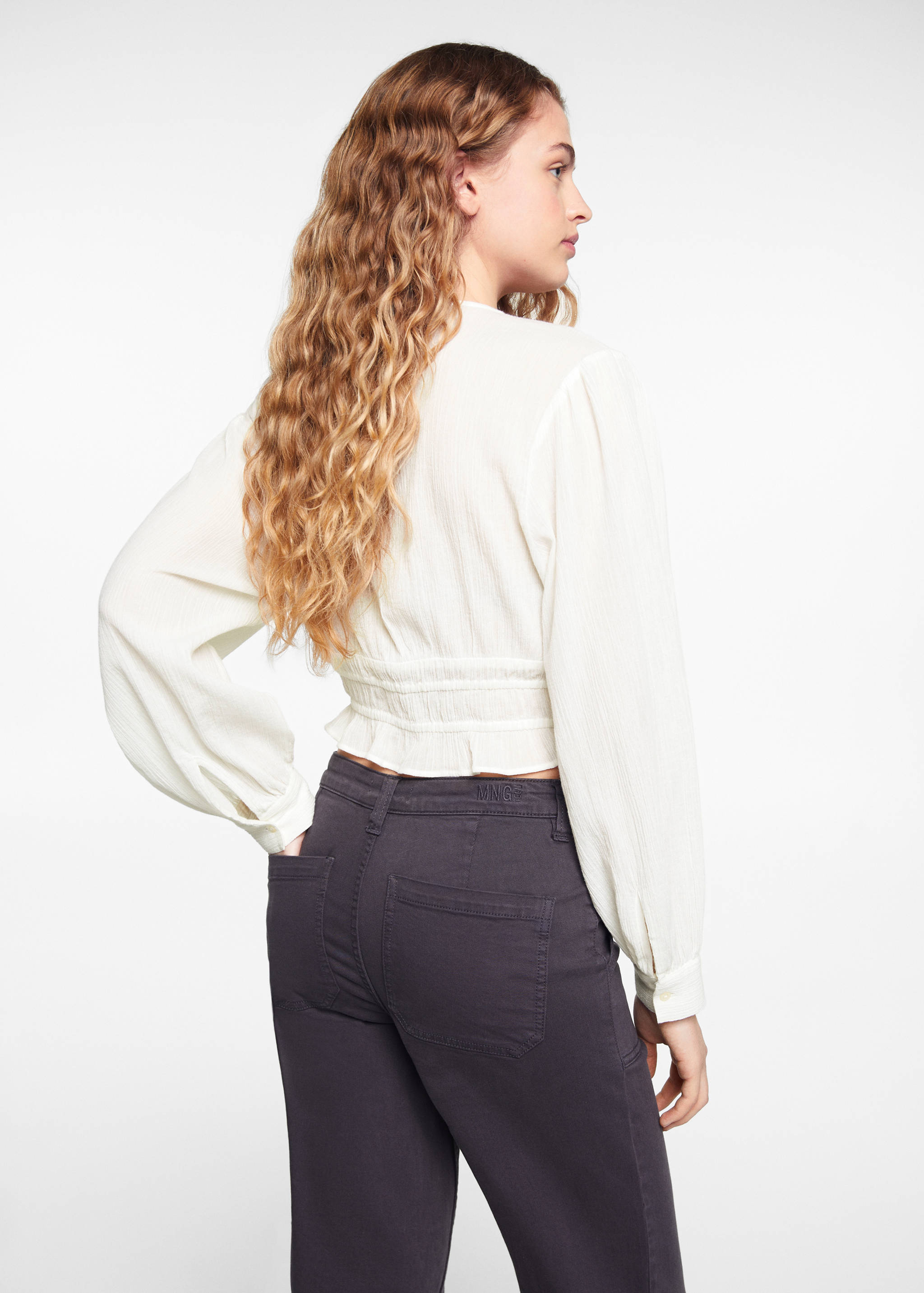 Buttoned cotton shirt - Reverse of the article