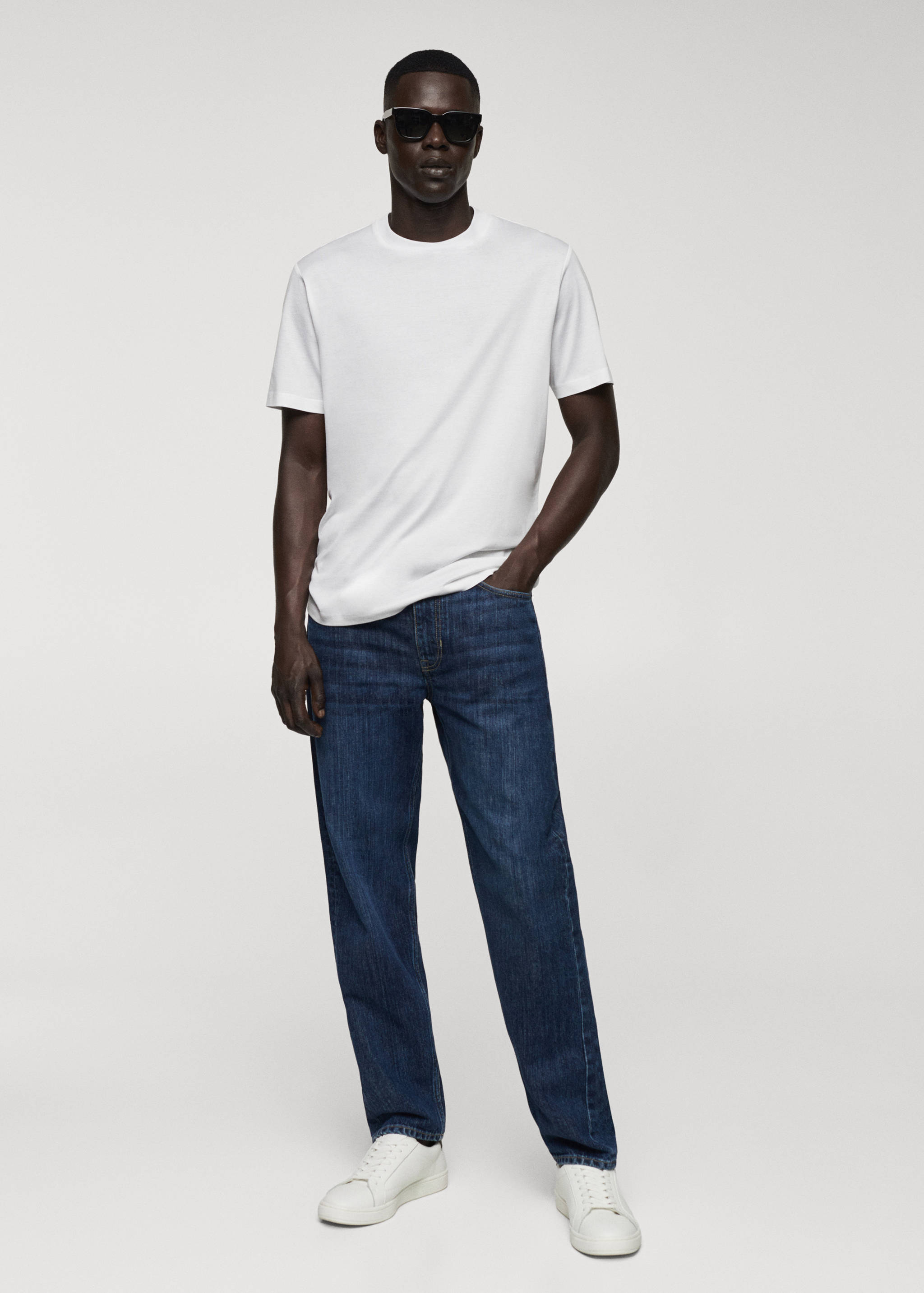 Mercerizované tričko slim fit - Celkový náhled