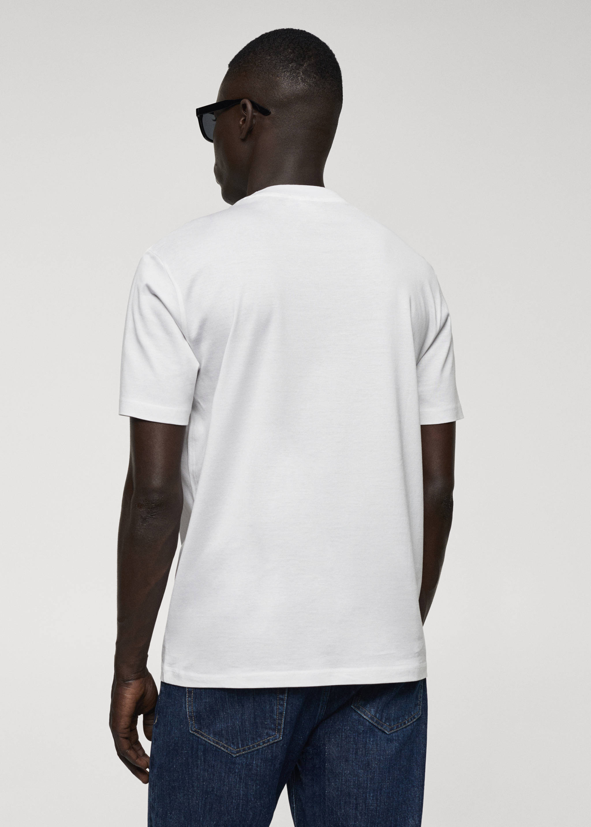 Mercerizované tričko slim fit - Zadní strana zboží