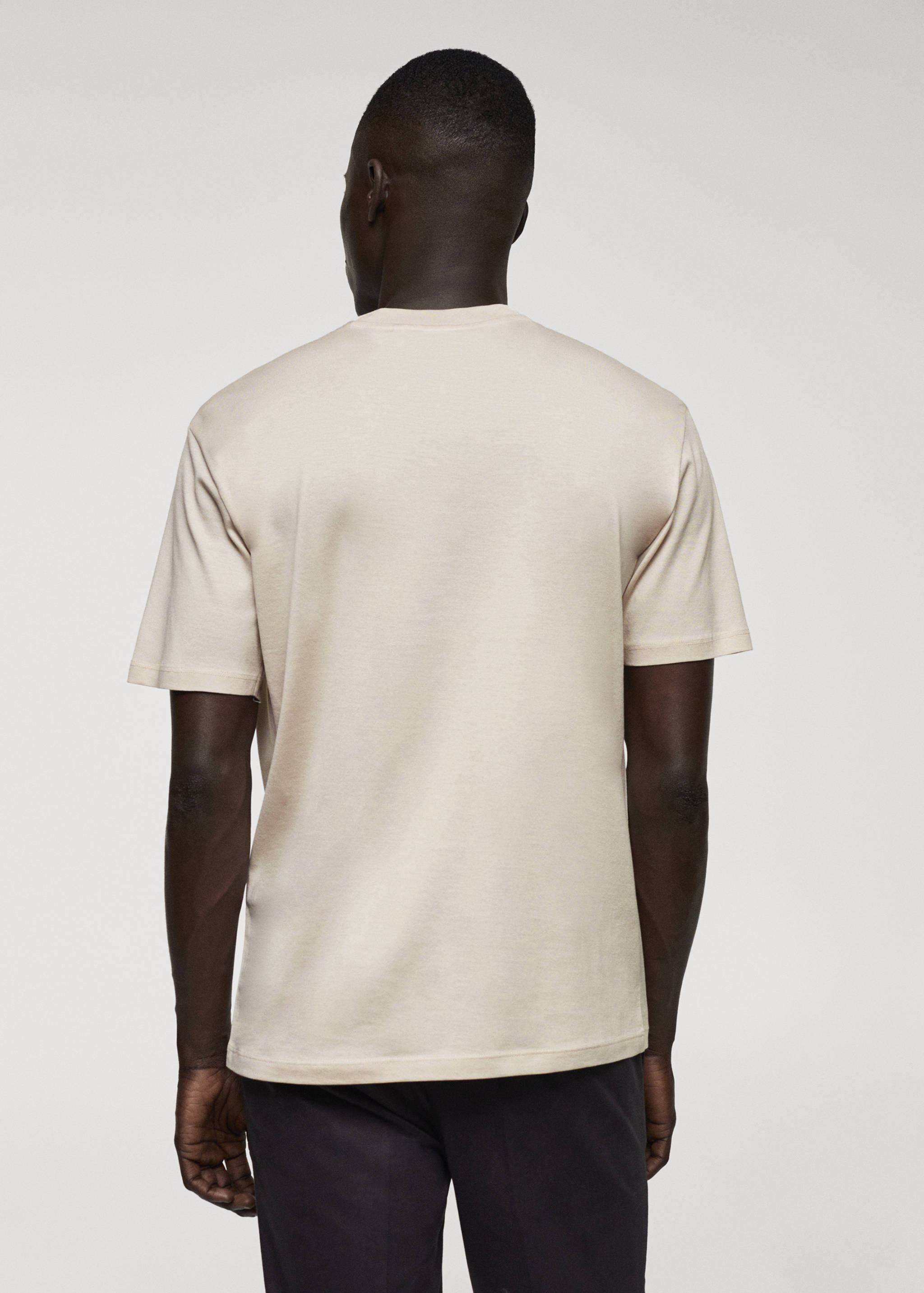 Mercerizované tričko slim fit - Zadní strana zboží