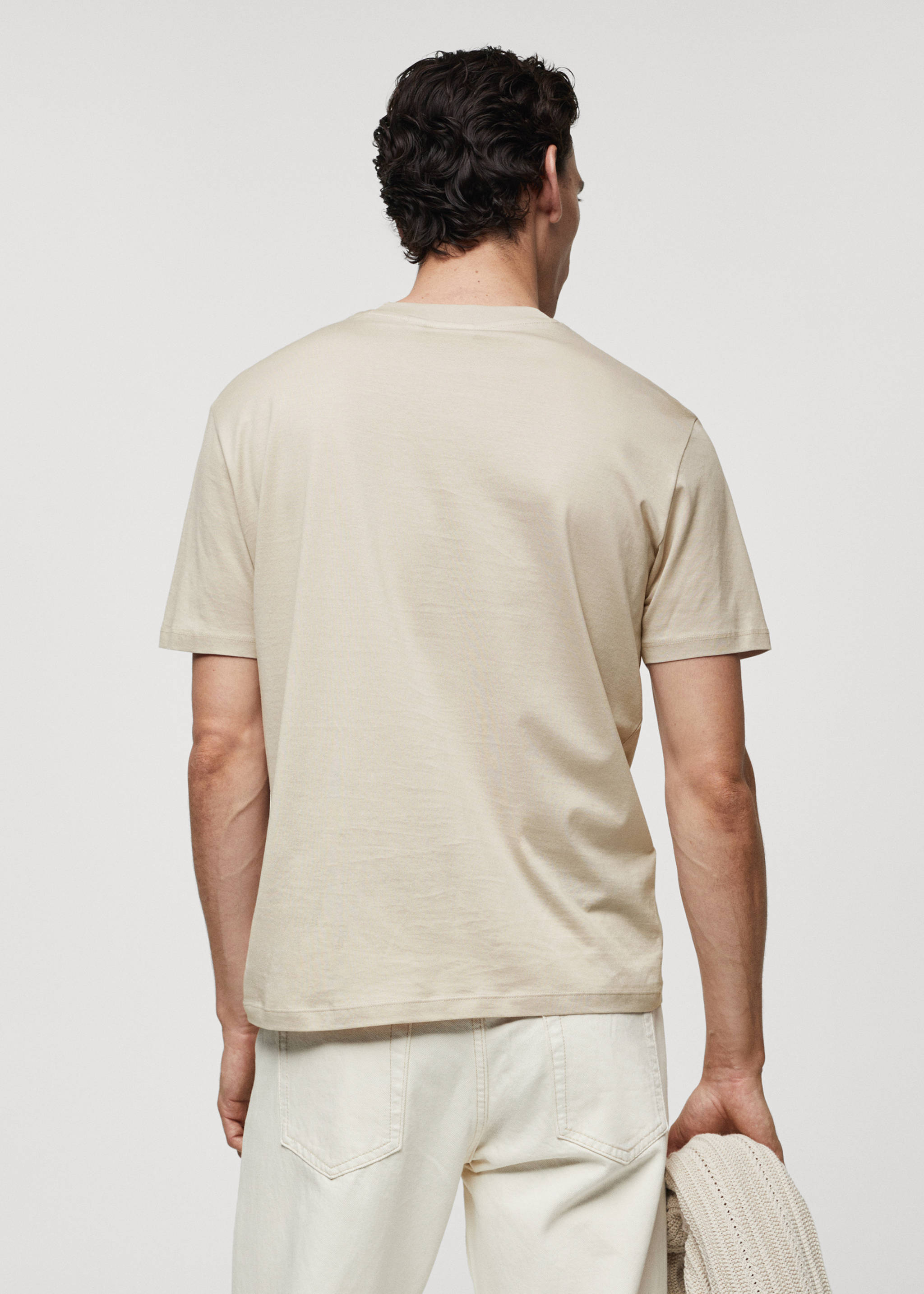 Mercerizované tričko slim fit - Zadní strana zboží