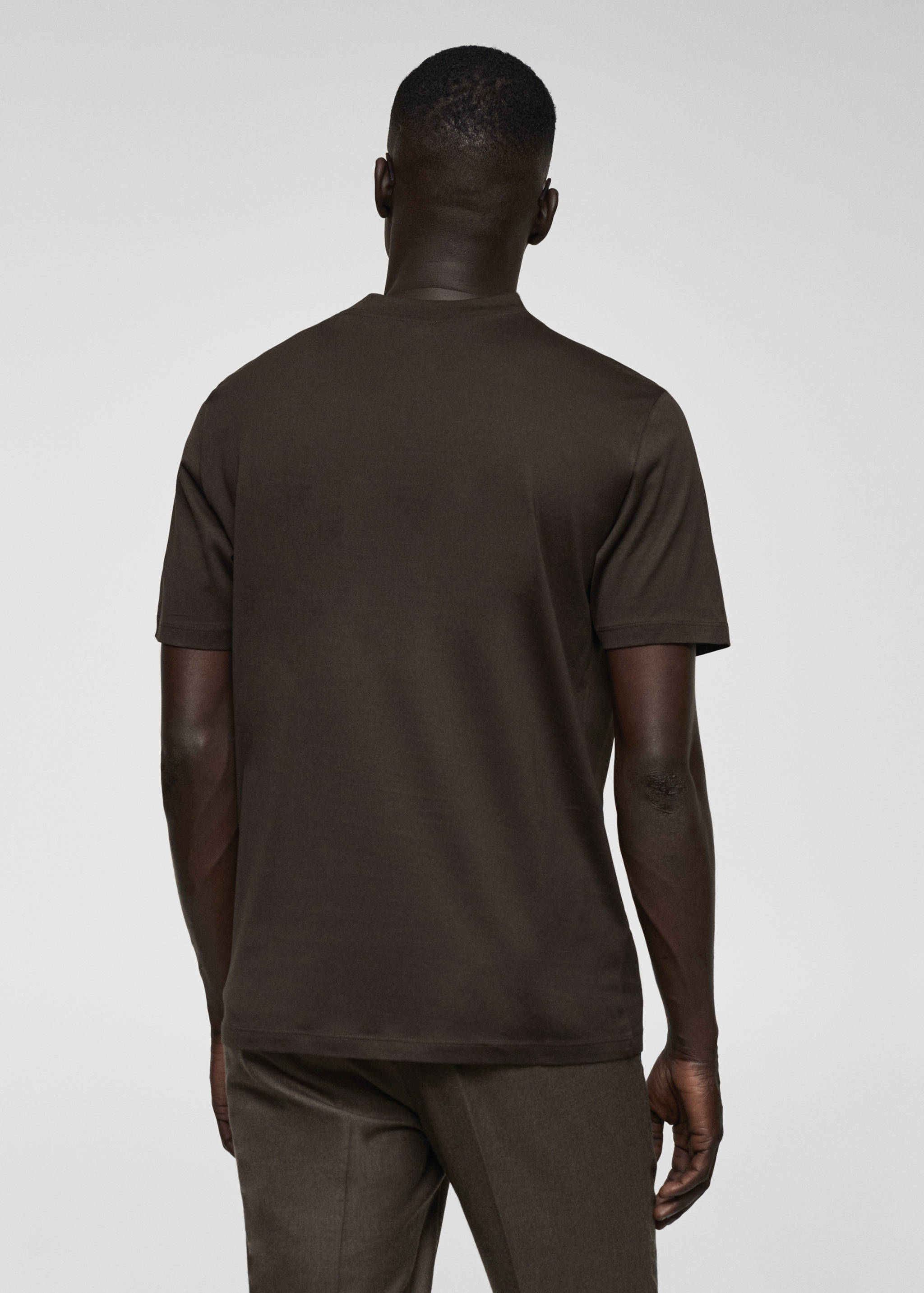 Mercerizované tričko slim fit - Zadní strana zboží