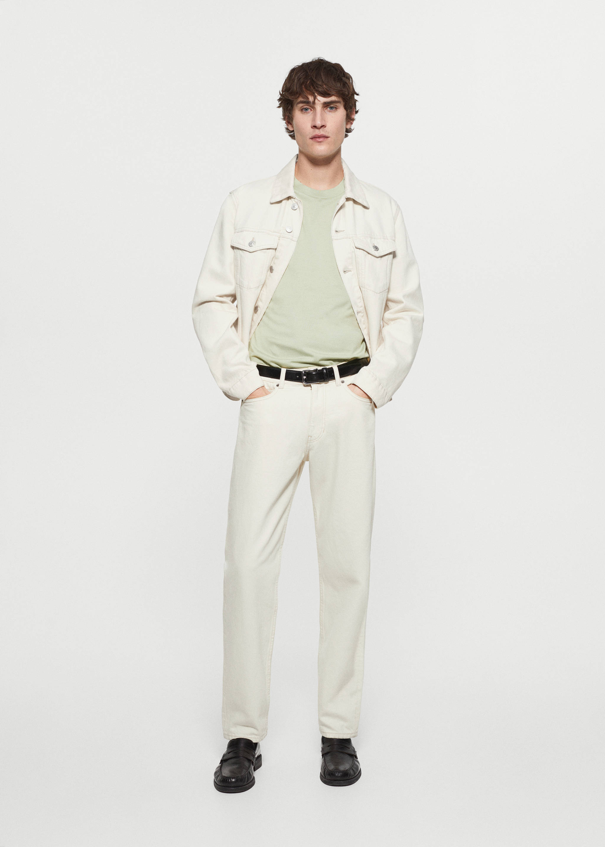 Mercerizované tričko slim fit - Detail zboží 5