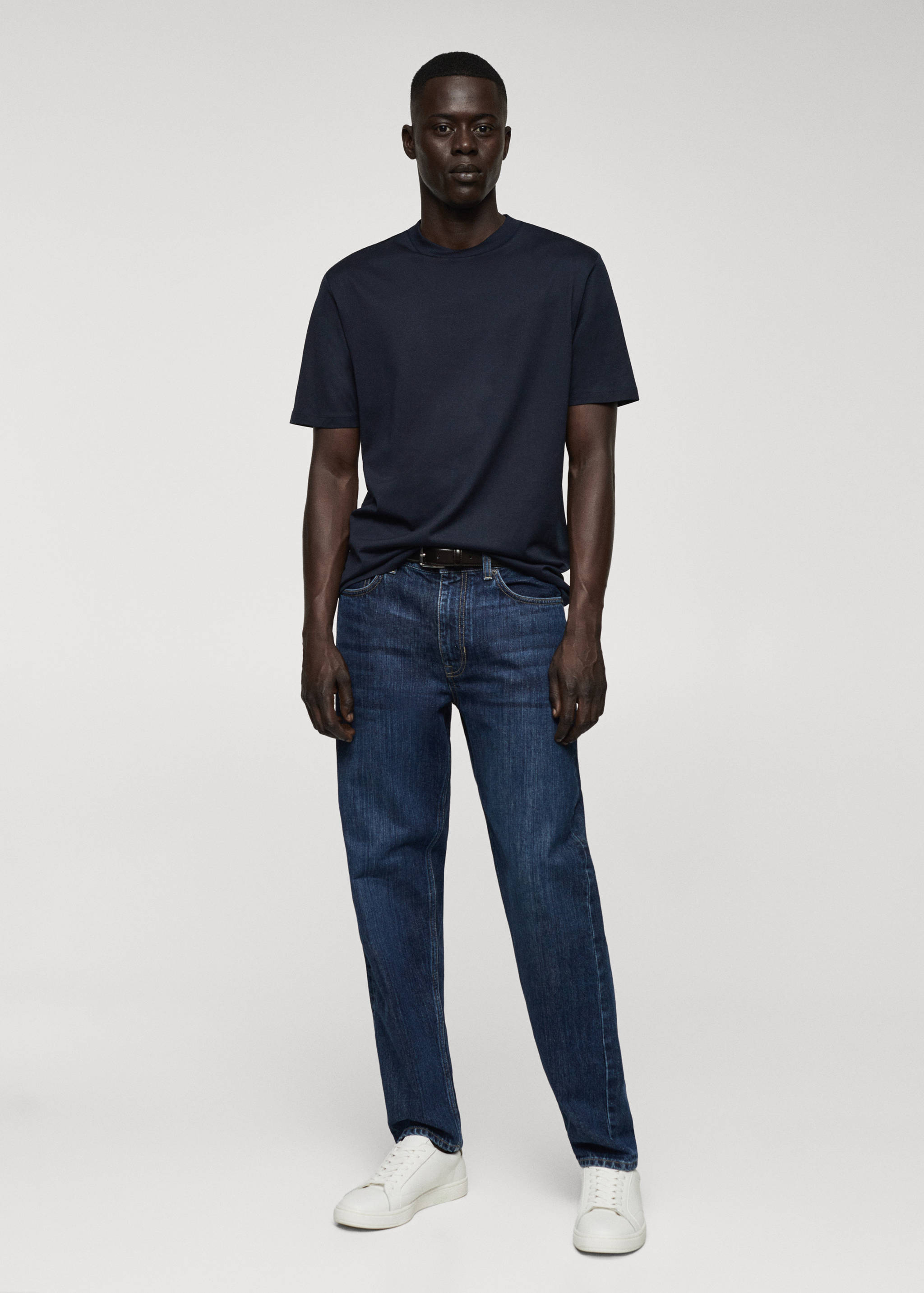 Mercerizované tričko slim fit - Celkový náhled