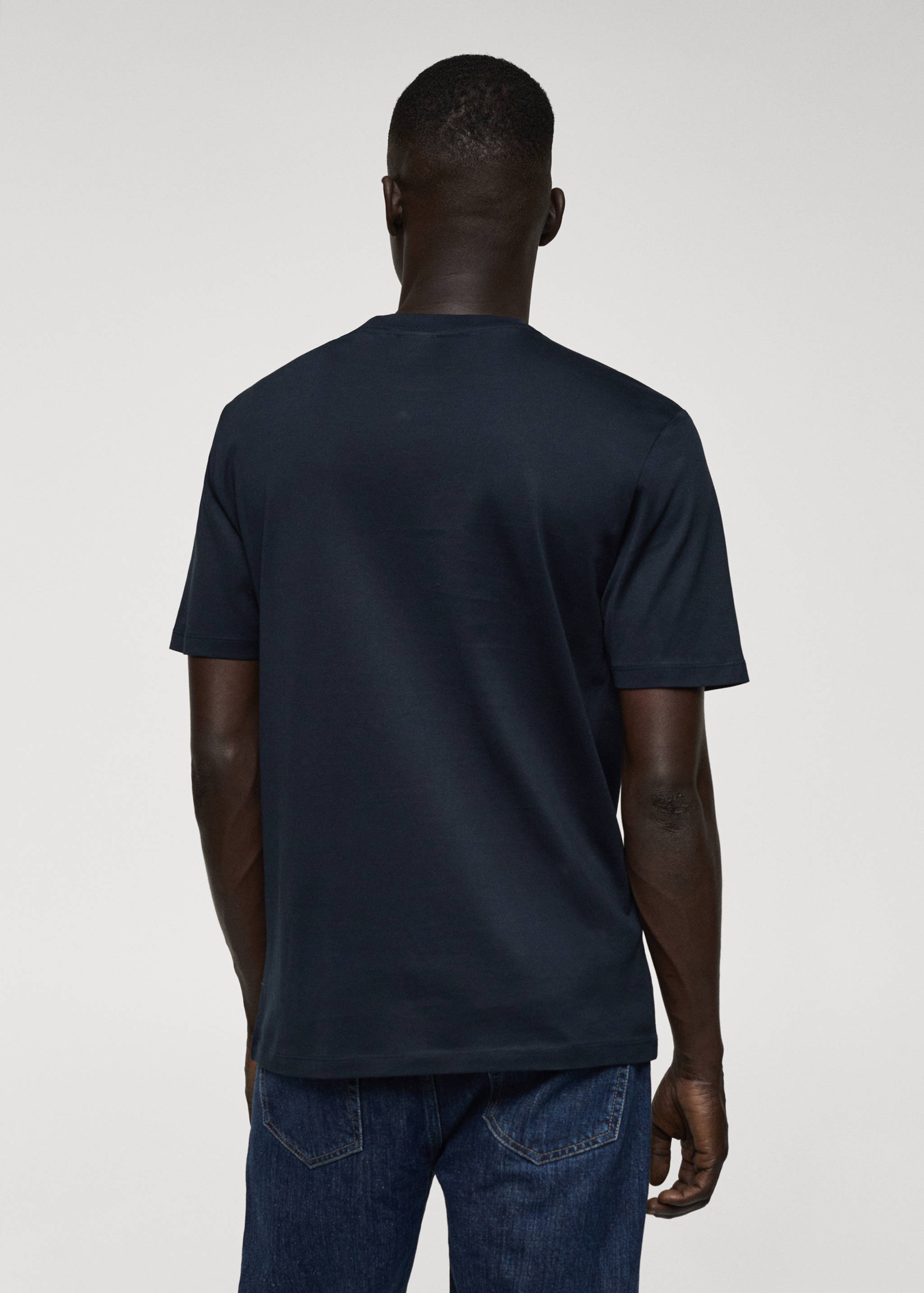 Mercerizované tričko slim fit - Zadní strana zboží