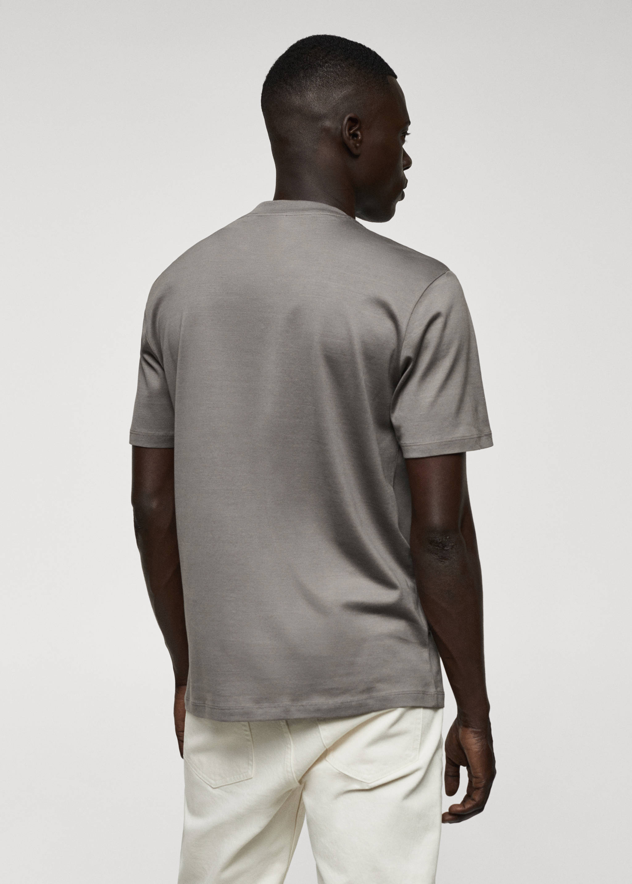 Mercerizované tričko slim fit - Zadní strana zboží