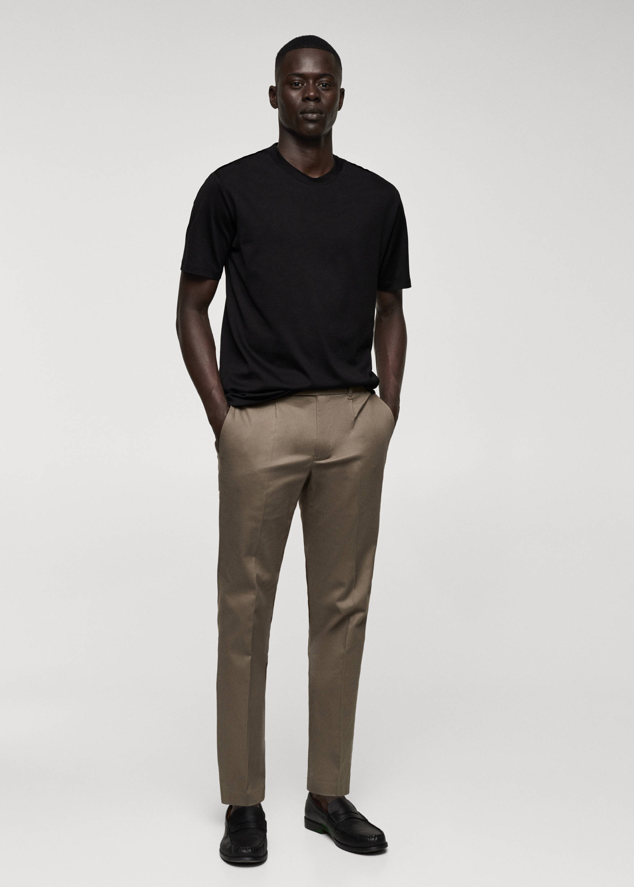 Mercerizované tričko slim fit - Celkový náhled