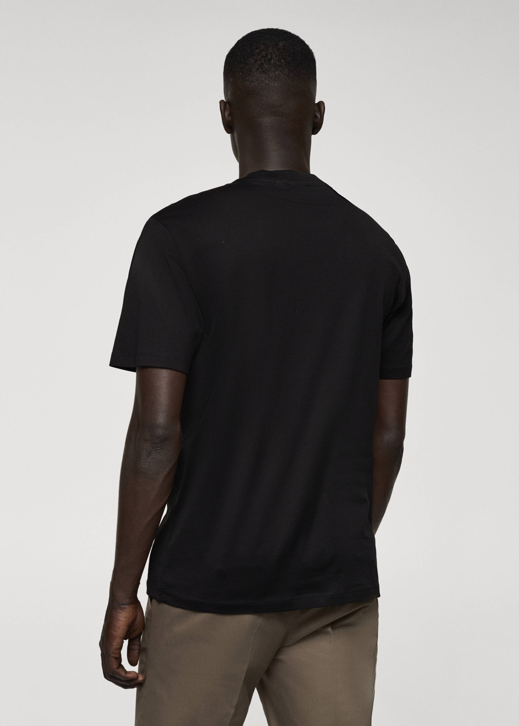 Mercerizované tričko slim fit - Zadní strana zboží