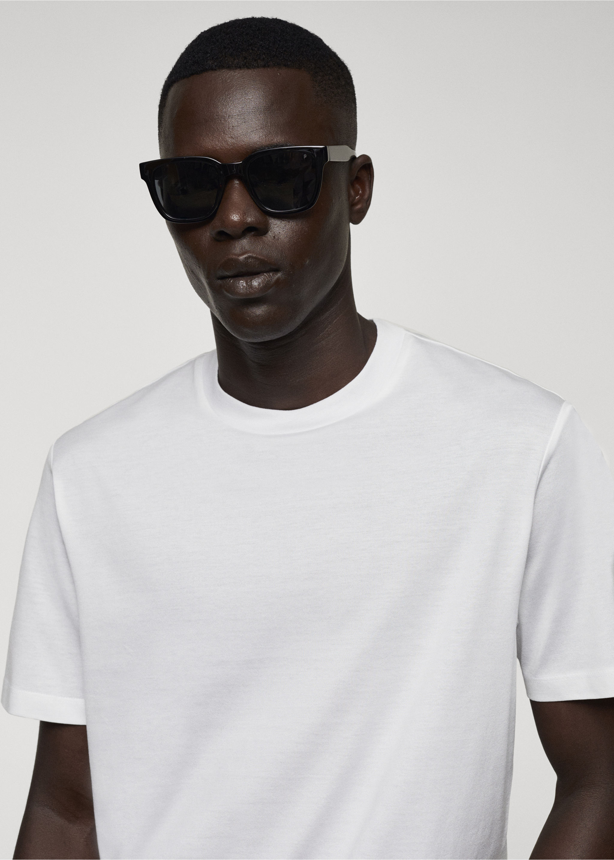 Mercerised slim-fit t-shirt - Details of the article 1