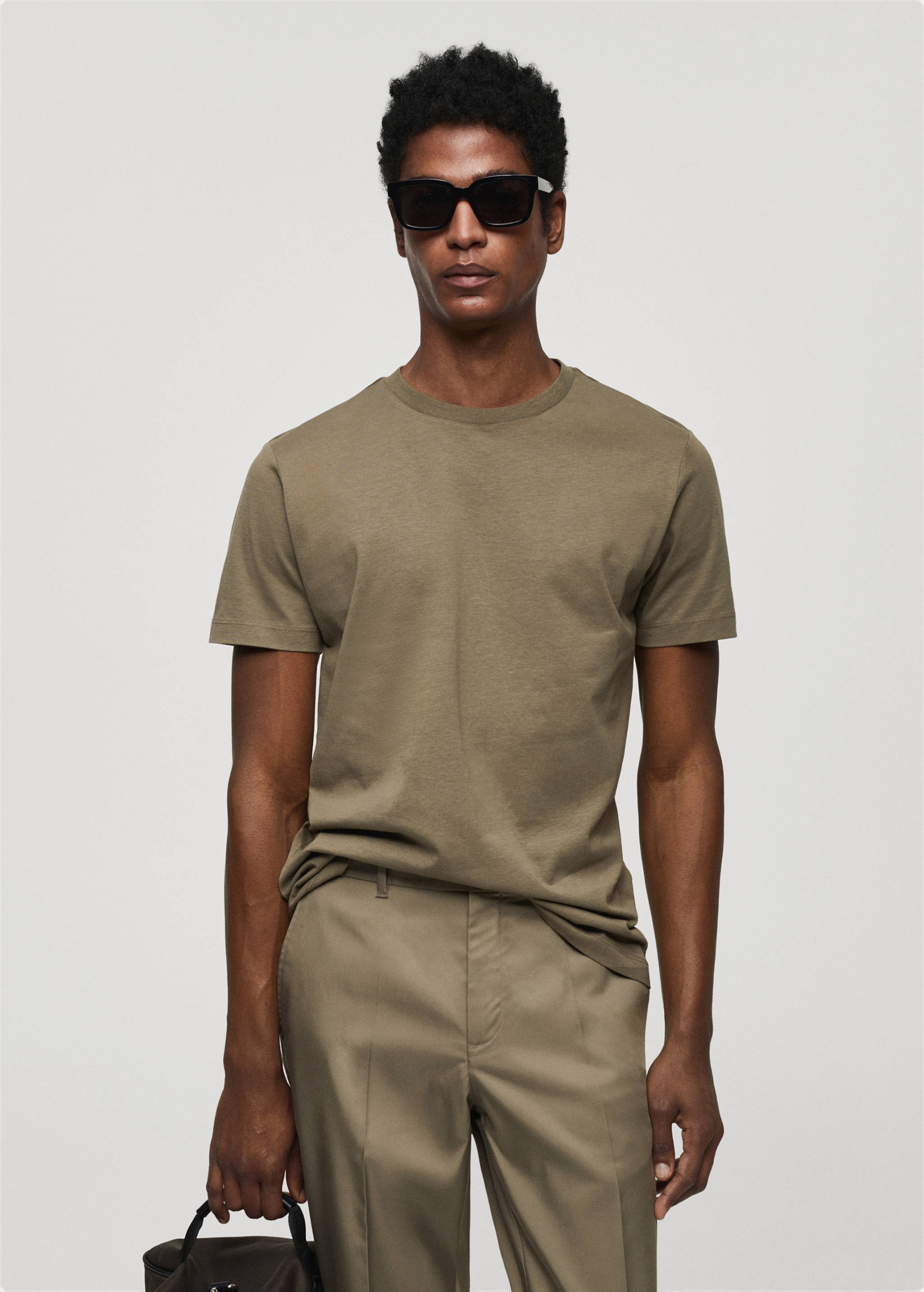 Essential cotton-blend T-shirt - Medium plane