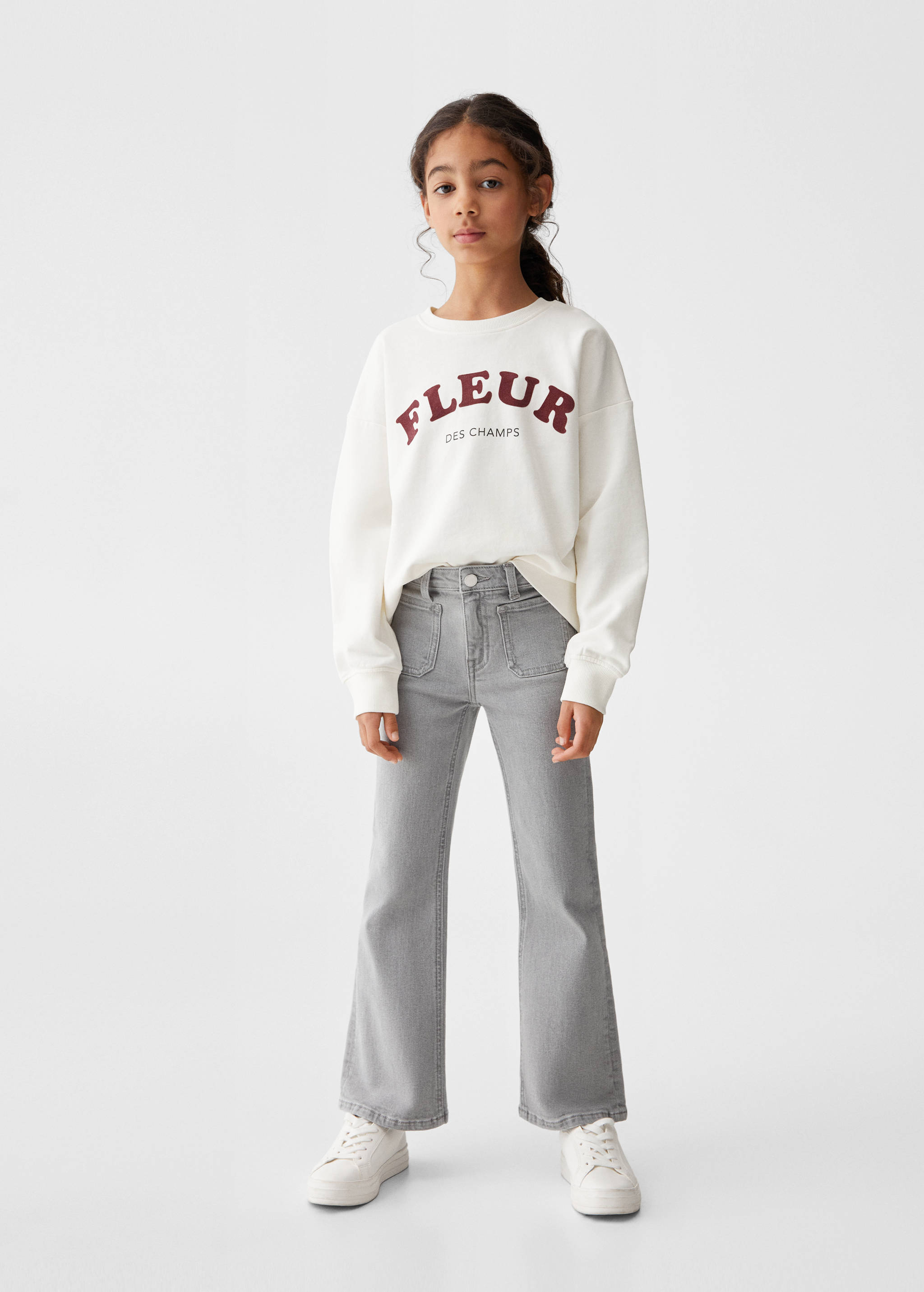 Cotton-blend message sweatshirt - General plane