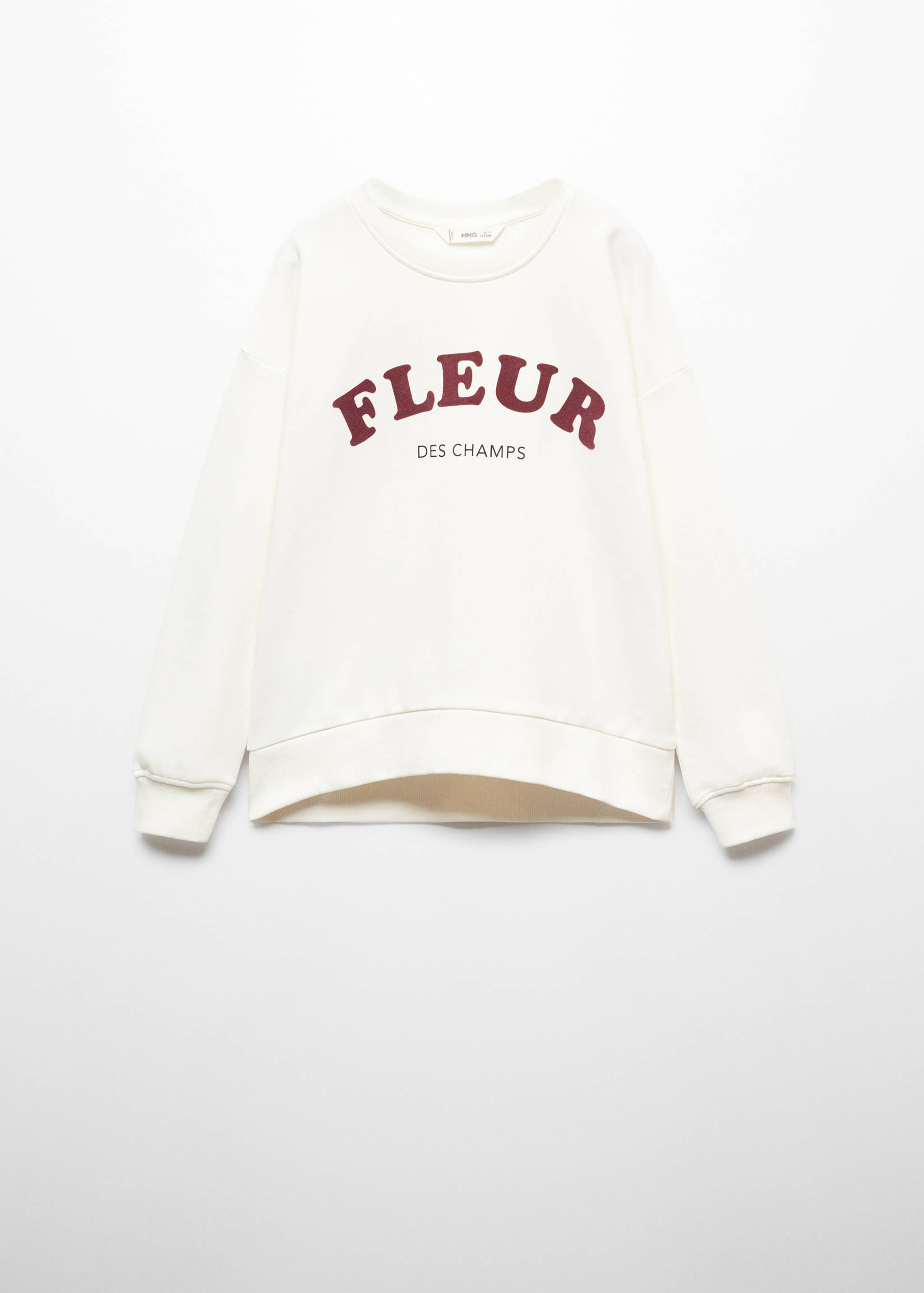 Cotton-blend message sweatshirt - Article without model