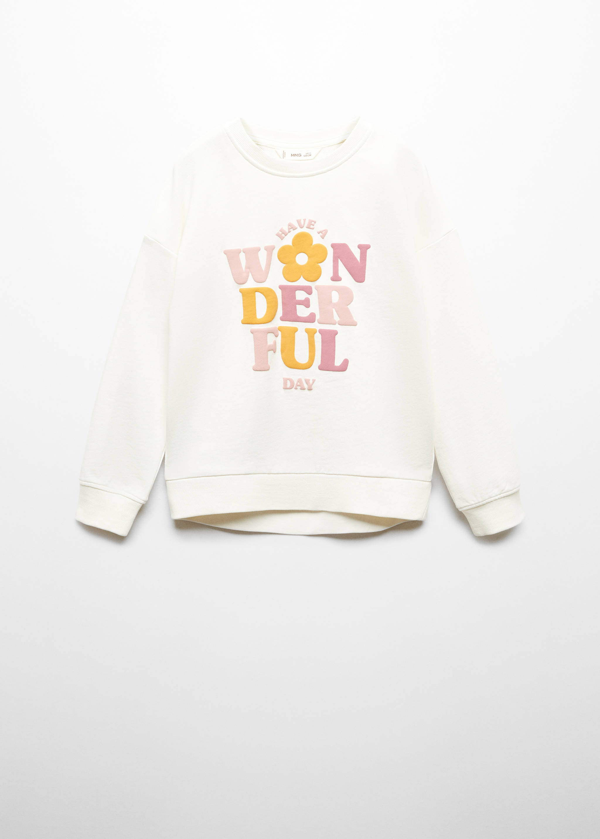 Cotton-blend message sweatshirt - Article without model